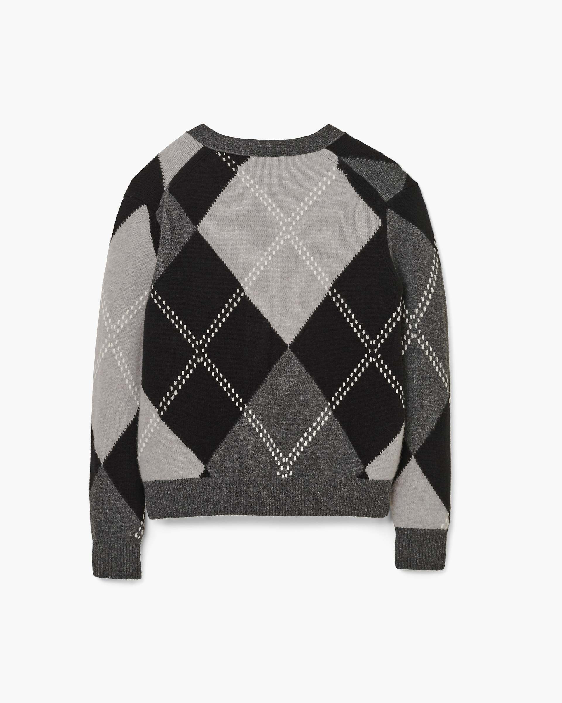PREPPY DAISY ARGYLE CARDIGAN - 5