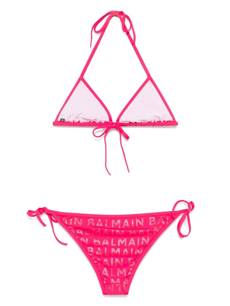 logo-print bikini 1