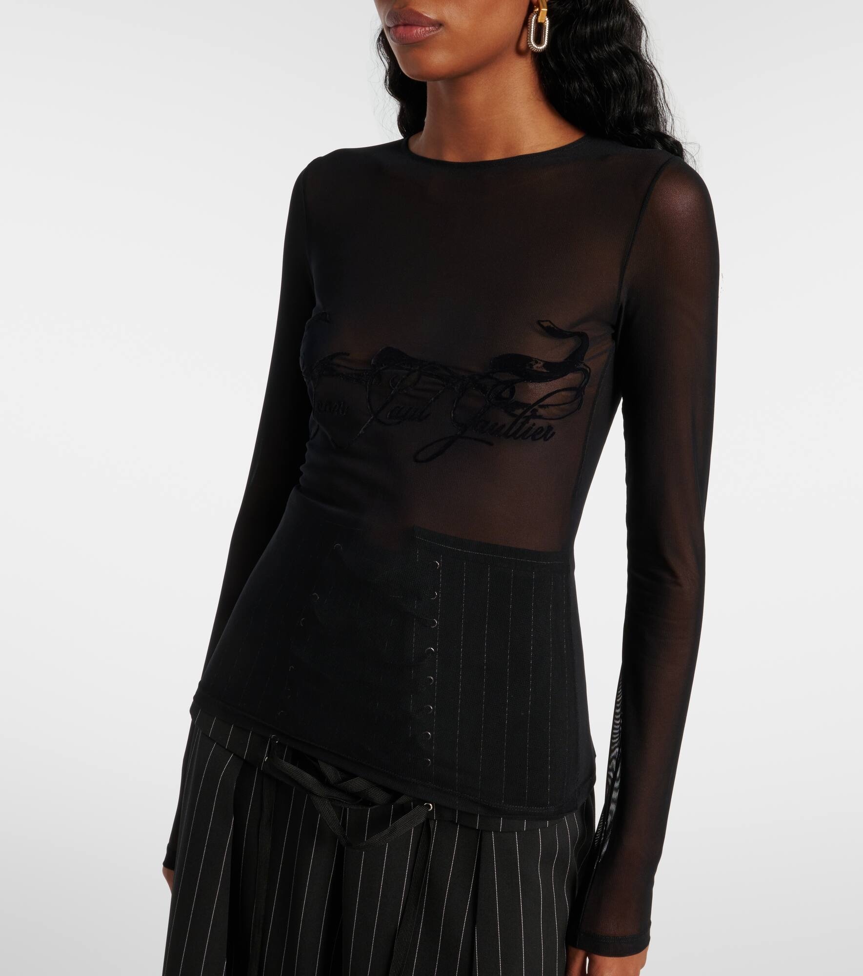 Tattoo Collection mesh top - 6