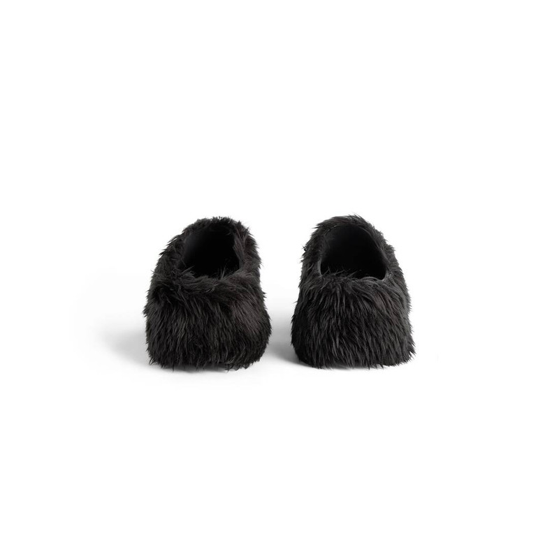 BALENCIAGA Men's Crocs™ Mule Fake Fur  in Black outlook