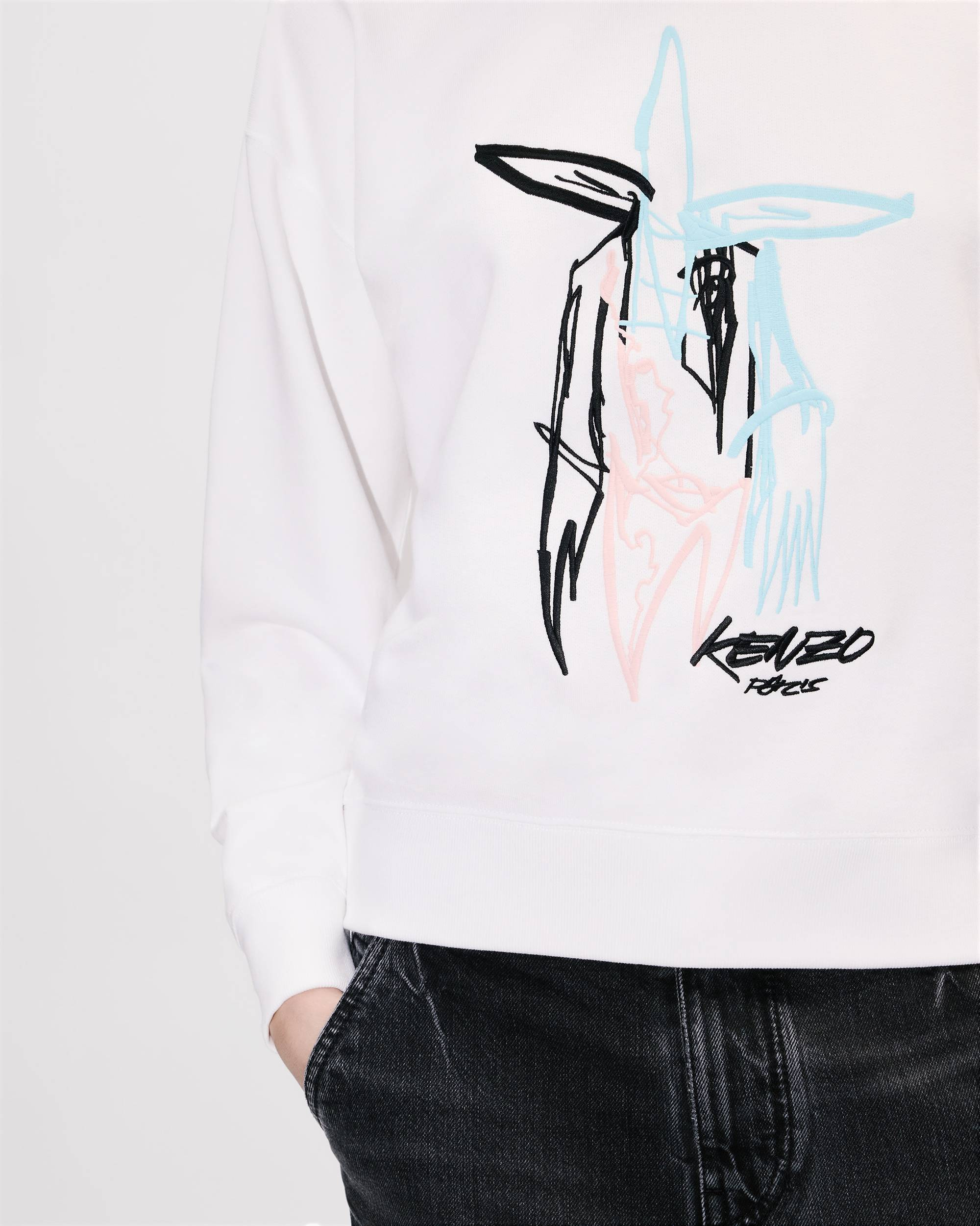 'Kenzo x Futura 2000' embroidered sweatshirt in cotton - 6