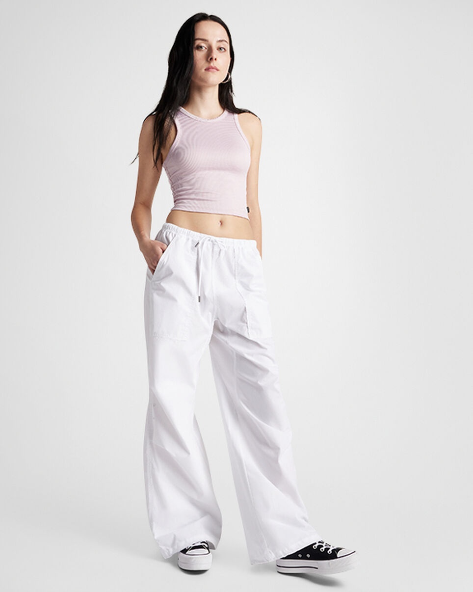 Cropped Ribbed Knit Tank Top - 2