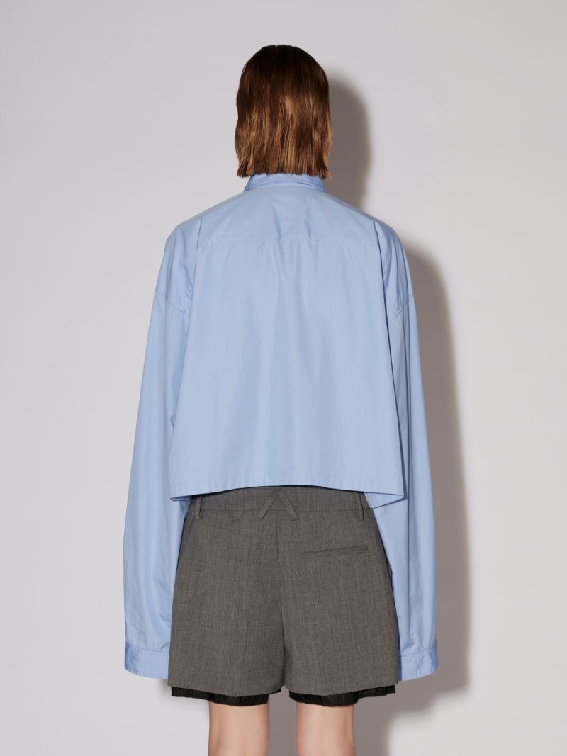 CROPPED LOGO PATCH SHIRT - 4
