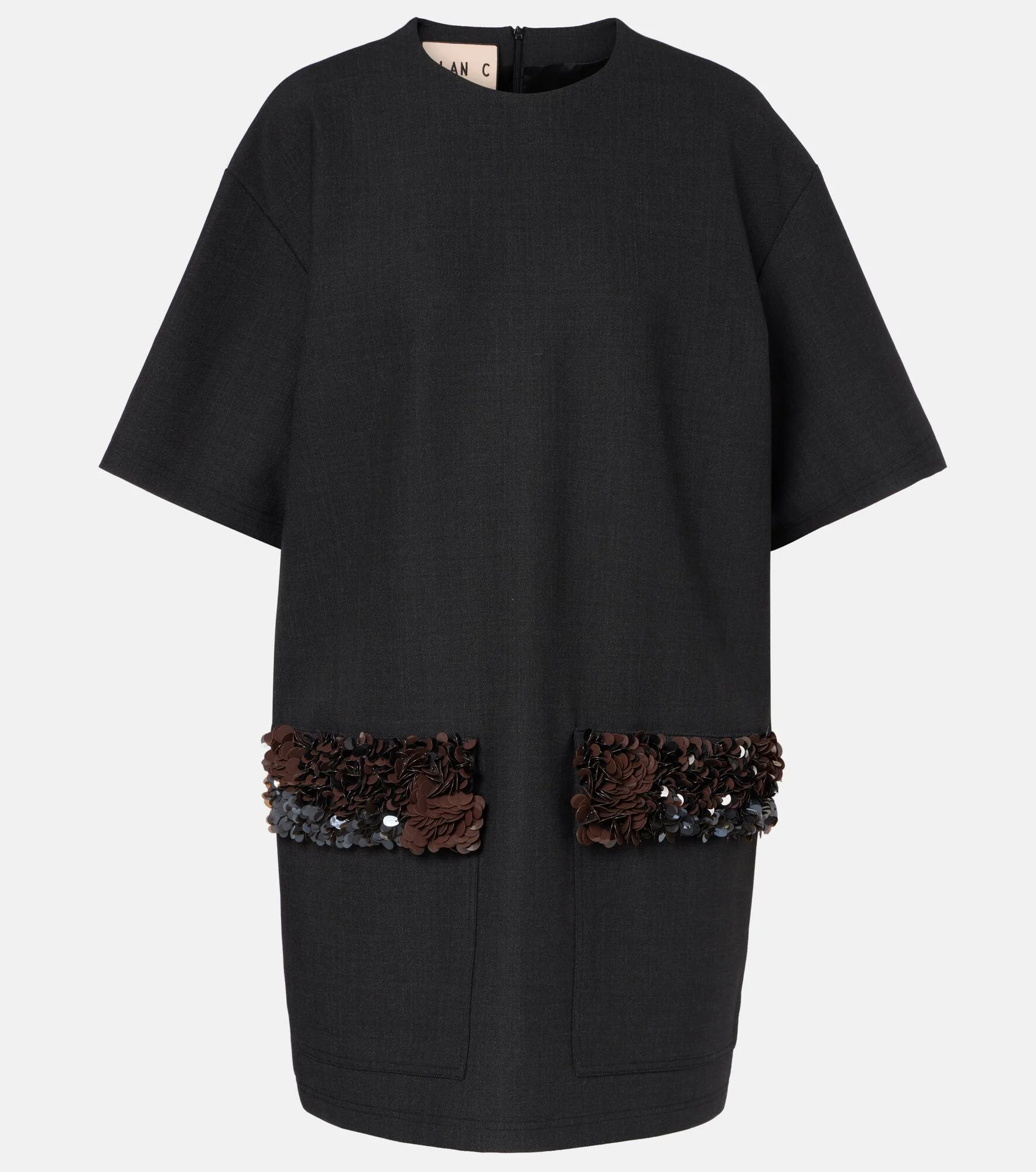 Sequined wool-blend minidress - 1