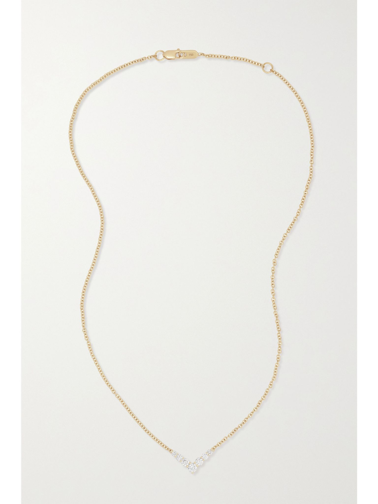 Aria V Mini 18-karat gold diamond necklace Gold - 4