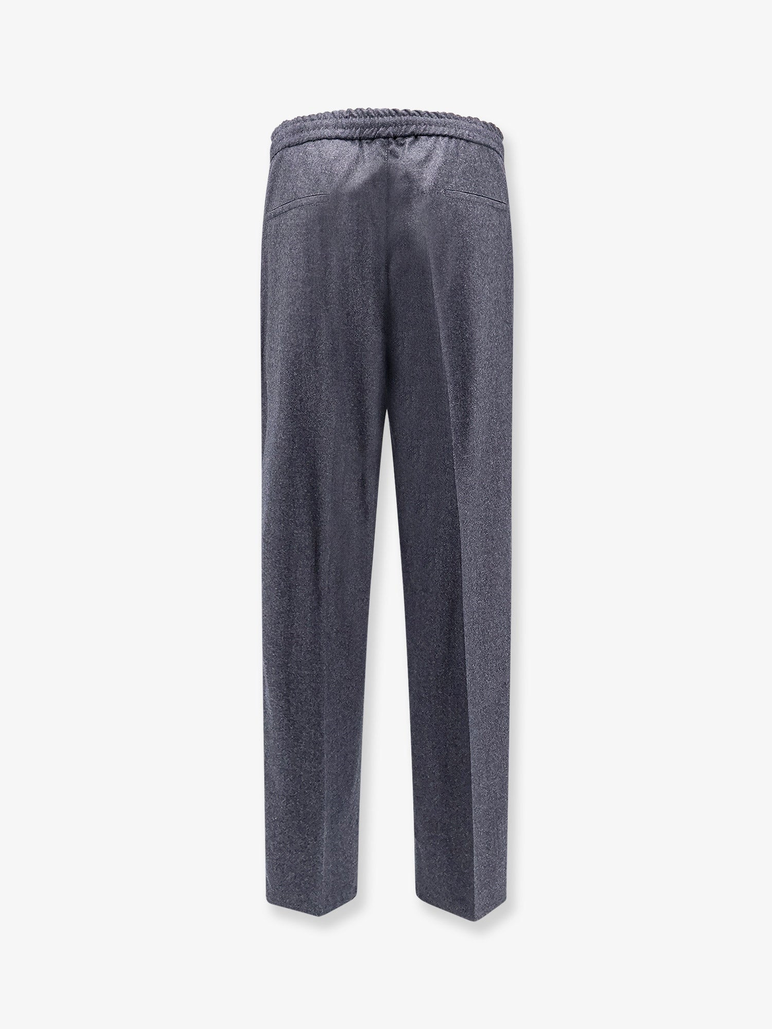 VIRGIN WOOL TROUSERS WITH DRAWSTRING - 2