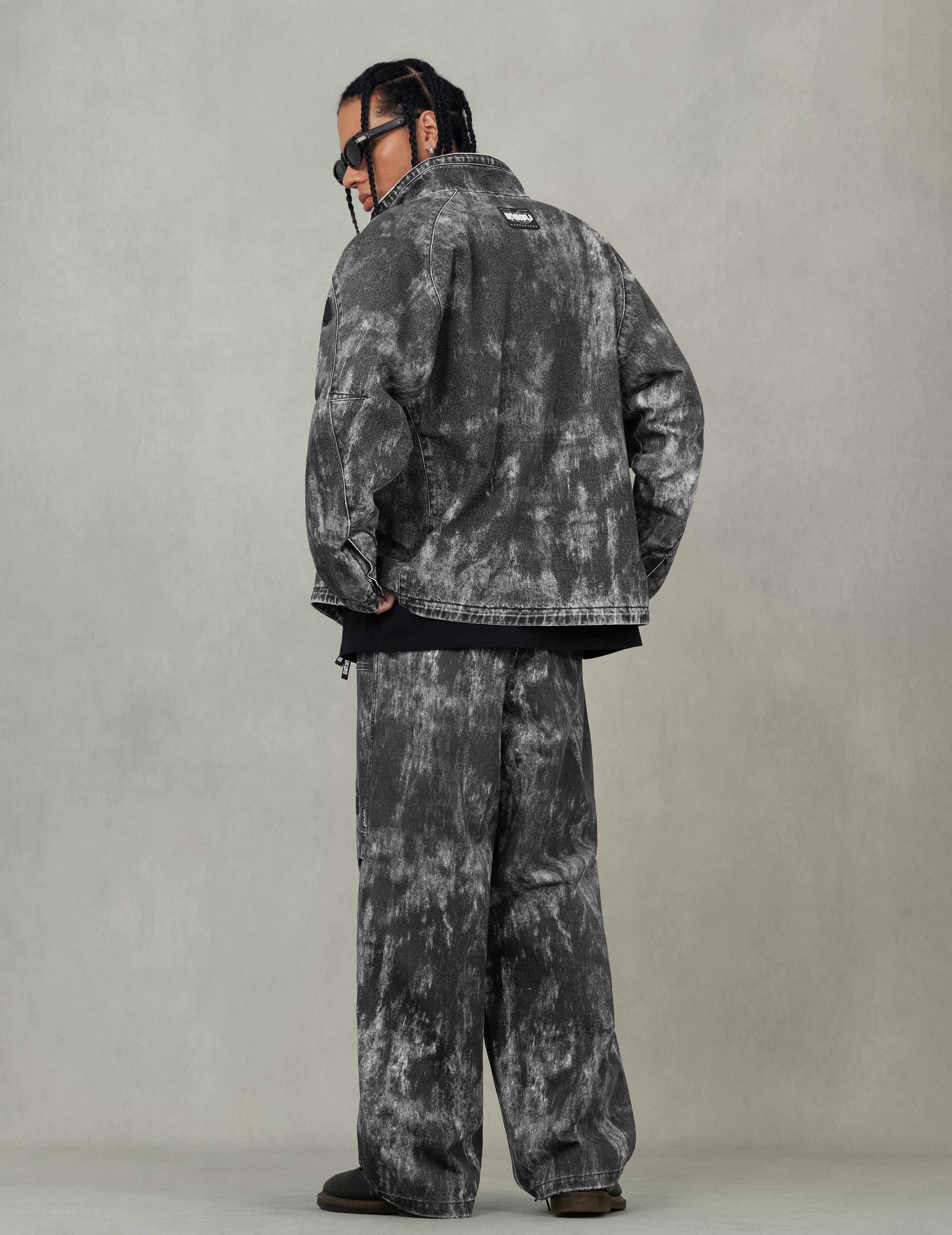 Hand Painted Allover Print Regular Fit Jacket - 8
