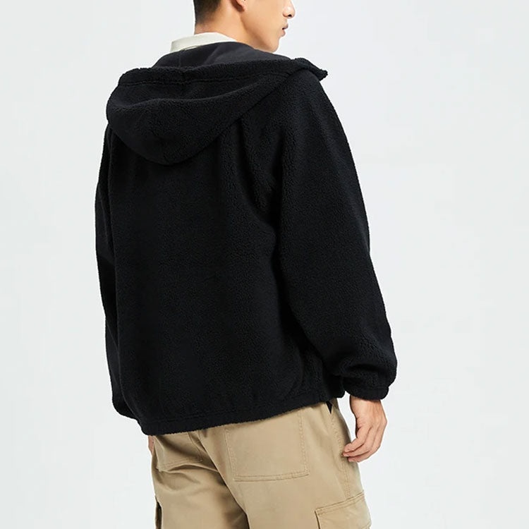 Li-Ning BadFive Logo Full Zip Hooded Jacket 'Black White' AFDR733-5 - 5