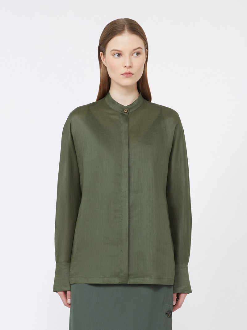 BALDI Ramie canvas shirt - KAKI 3