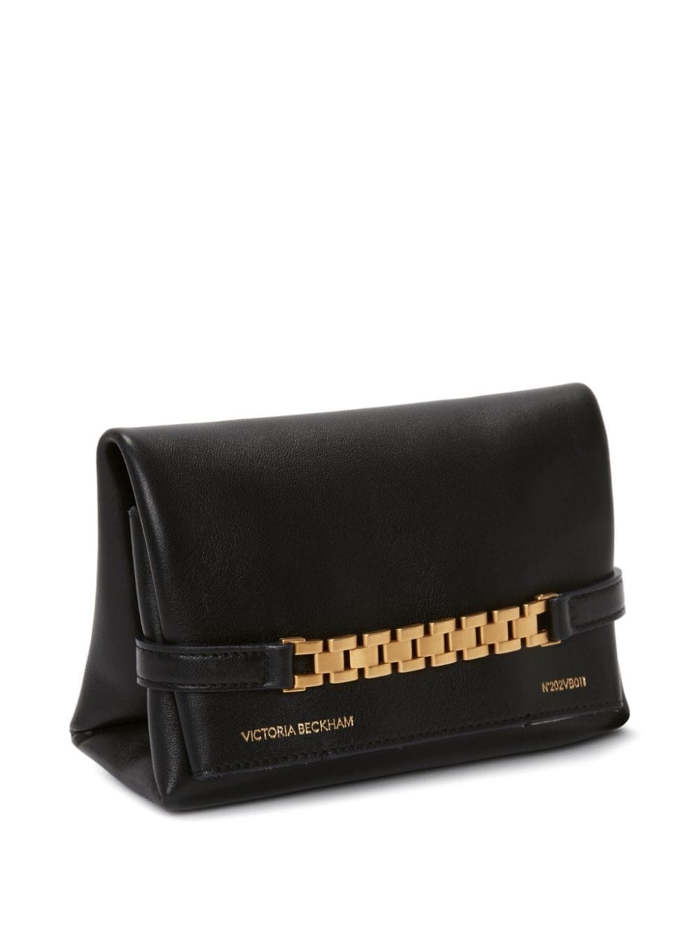 logo-print leather clutch bag - 6