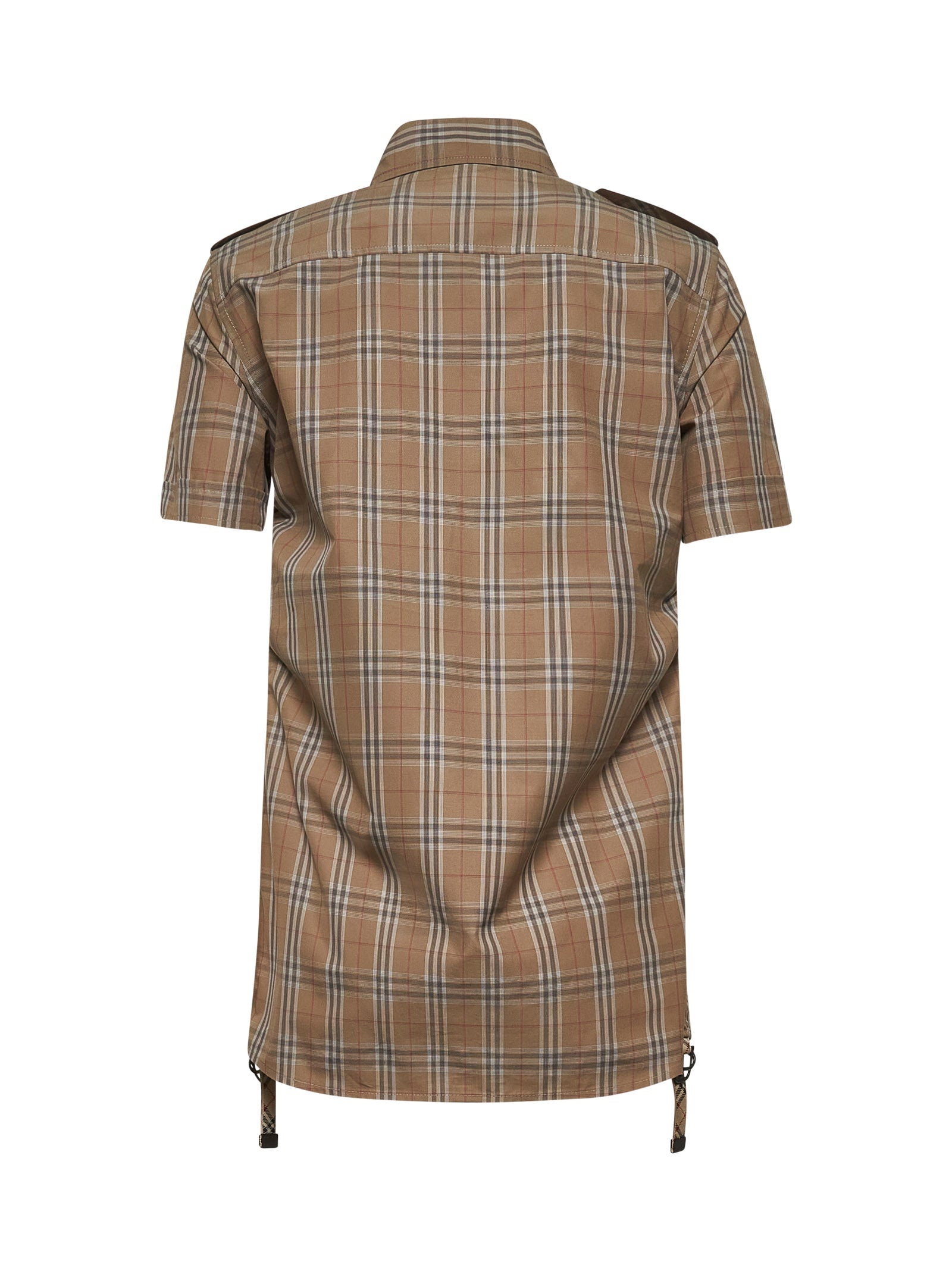 Beige Check cotton shirt - 2