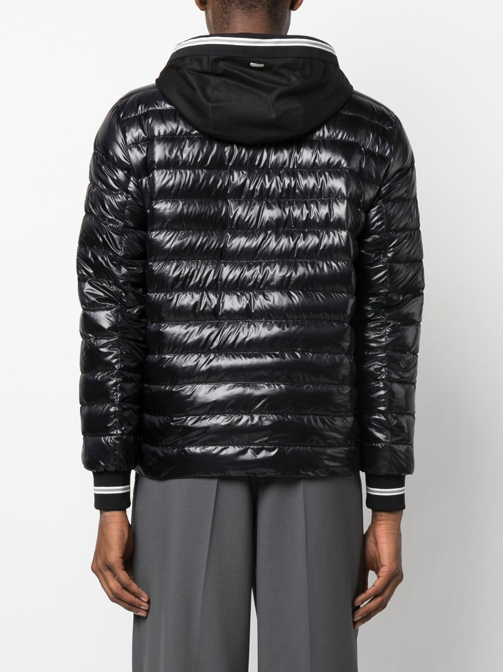 drawstring hooded down jacket - 4