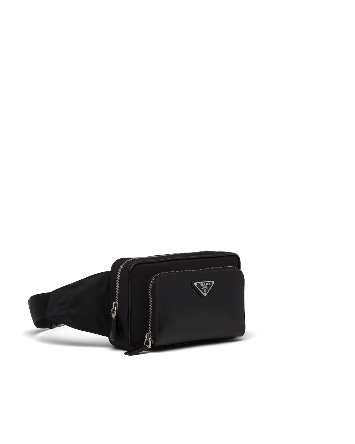 Re-Nylon and brushed leather belt bag - 3