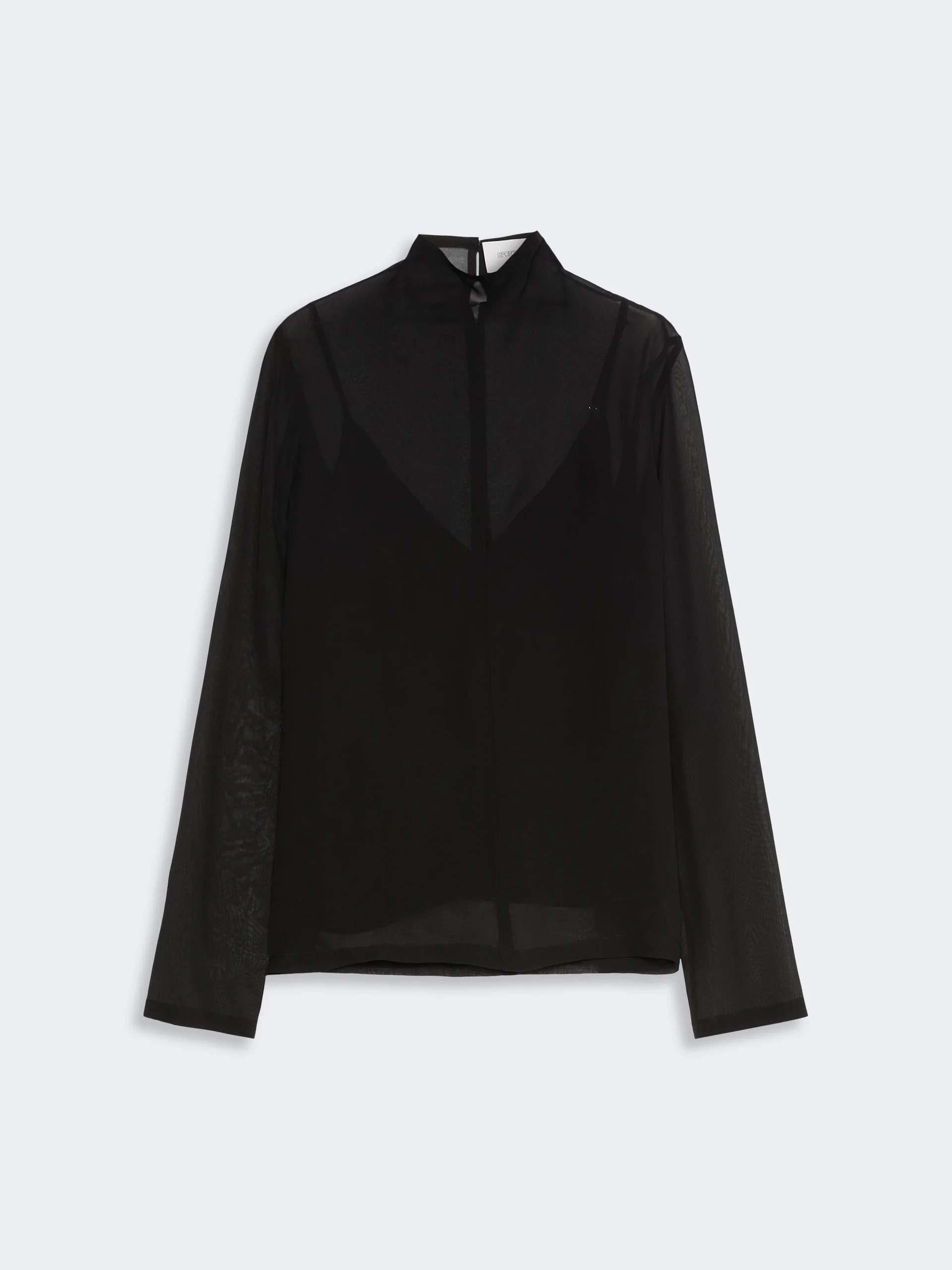 COSETTA Silk blouse with camisole - BLACK - 1