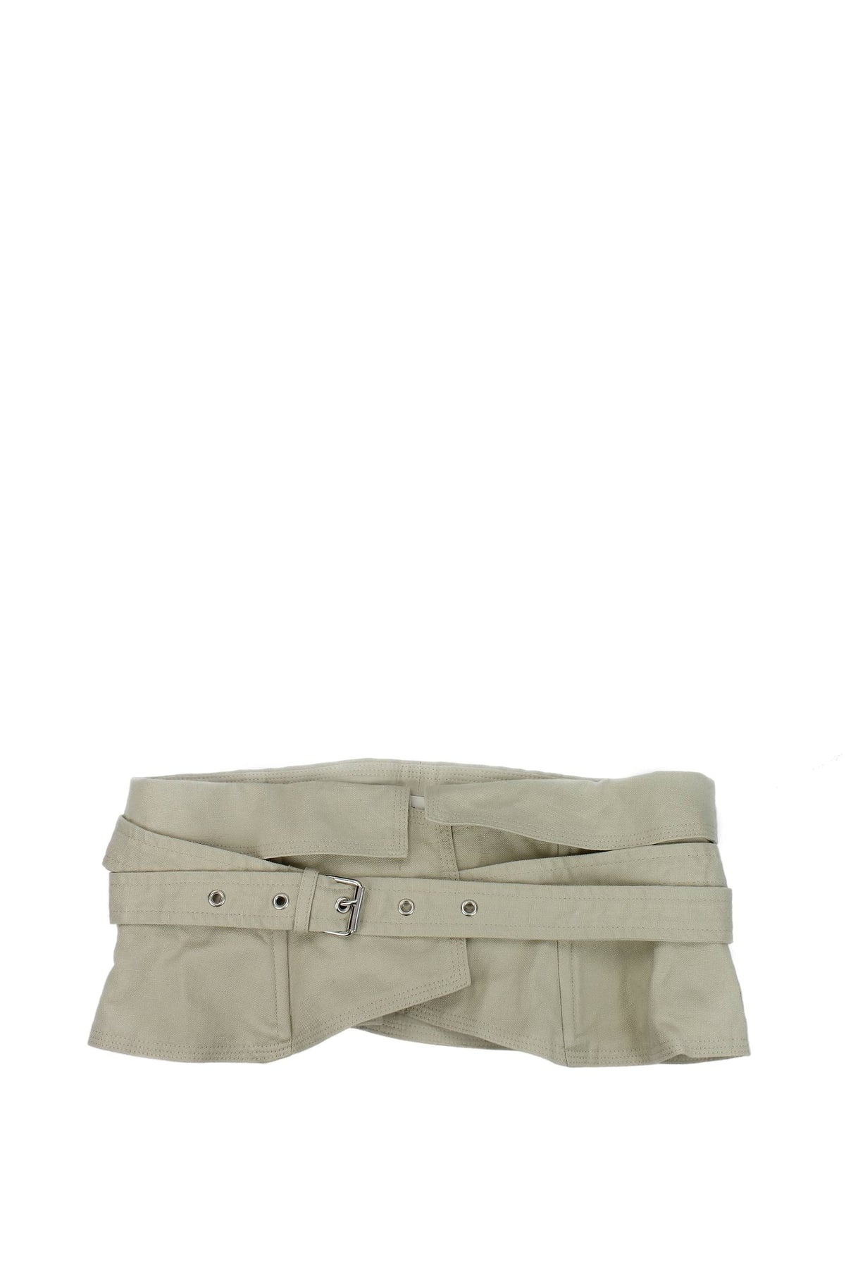 High-waist belts Fabric Beige Ecru - 1