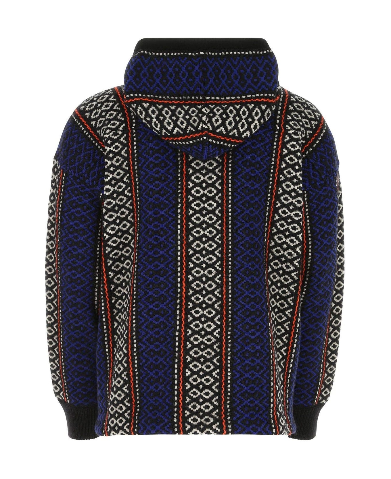 Embroidered Wool Blend Oversize Sweater - 3