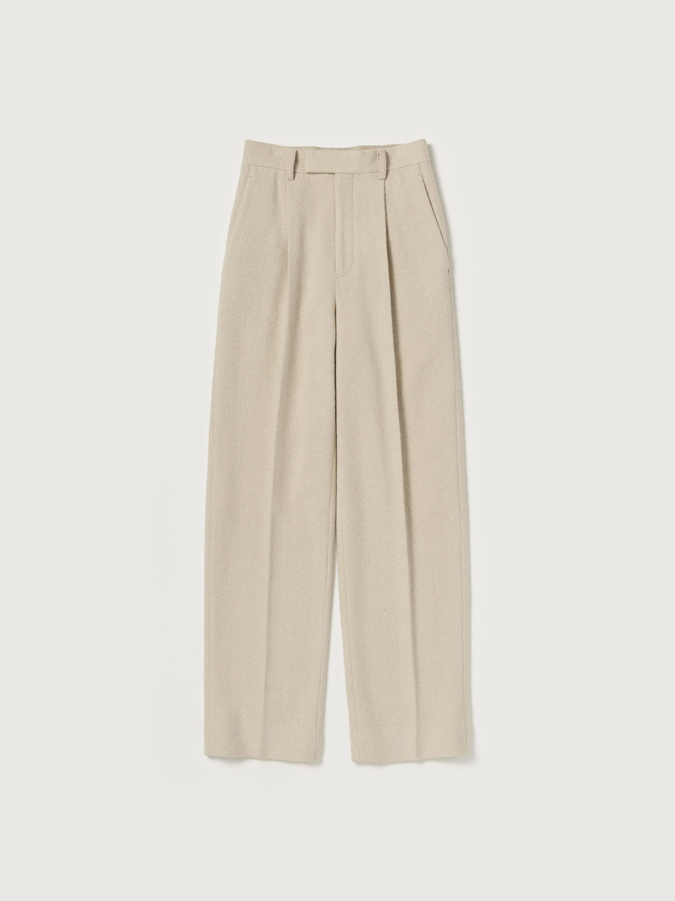 HOMESPUN TWEED ONE-TUCK SLACKS - 1