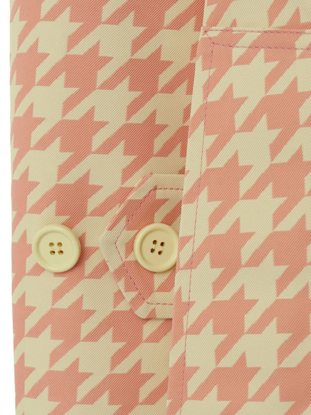 check-pattern long coat - 5