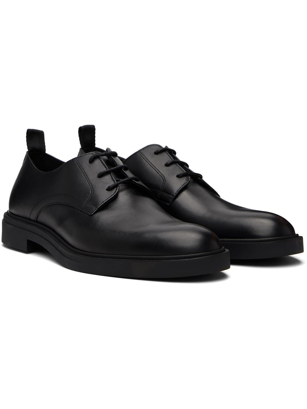 Black Leather Derbys - 4