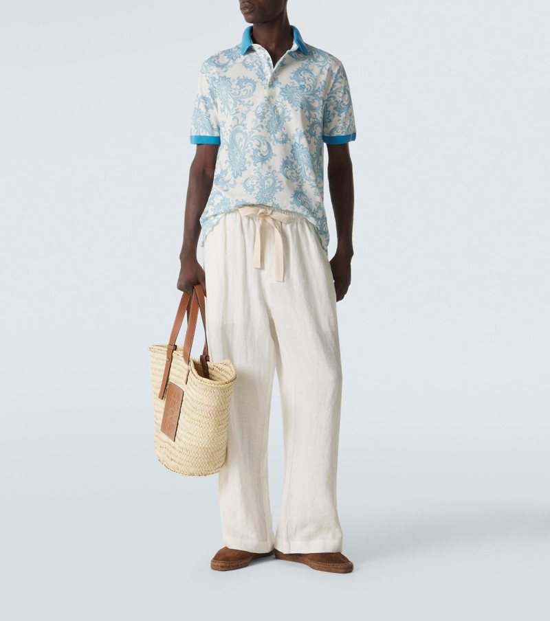Etro Roma paisley cotton polo shirt outlook
