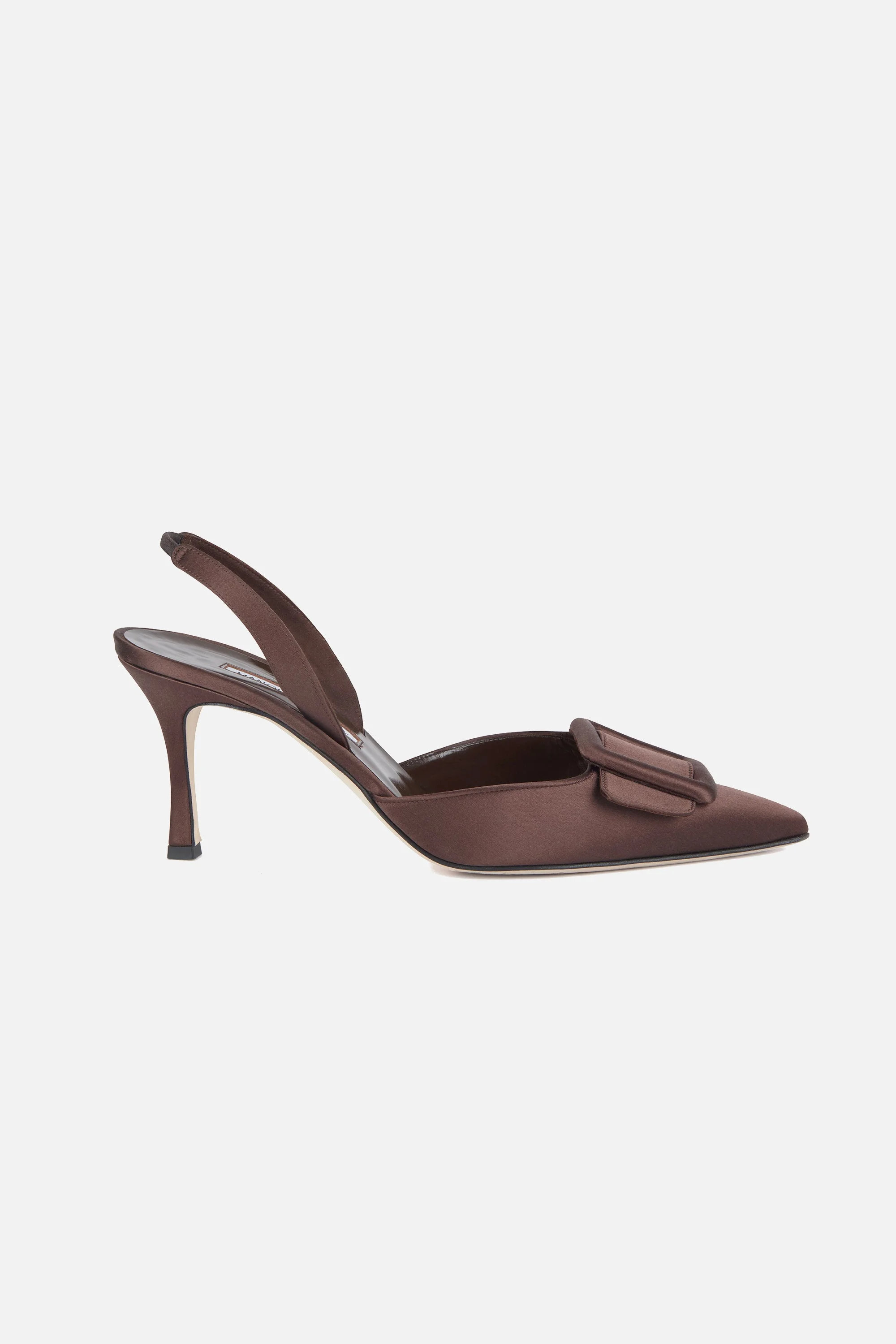 Maysli Shoe in Chocolate Satin - 1