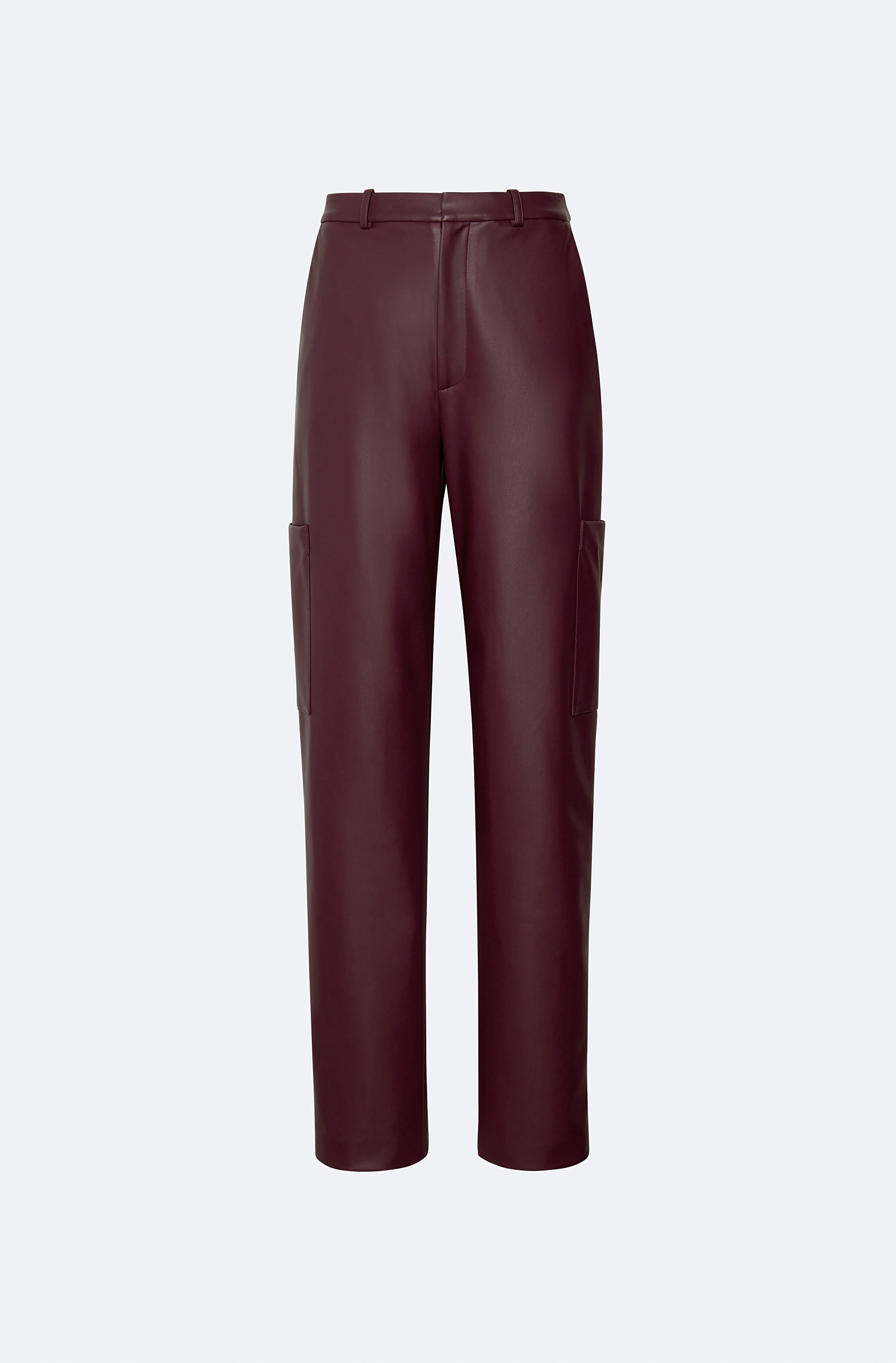 Stretch Faux Leather Tapered Trouser - 1