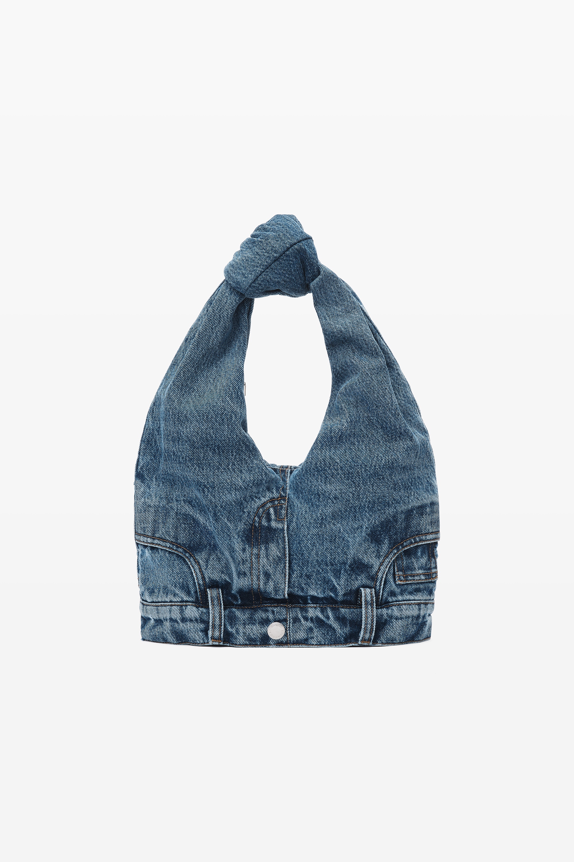 MINI HOBO BAG IN DENIM - 1