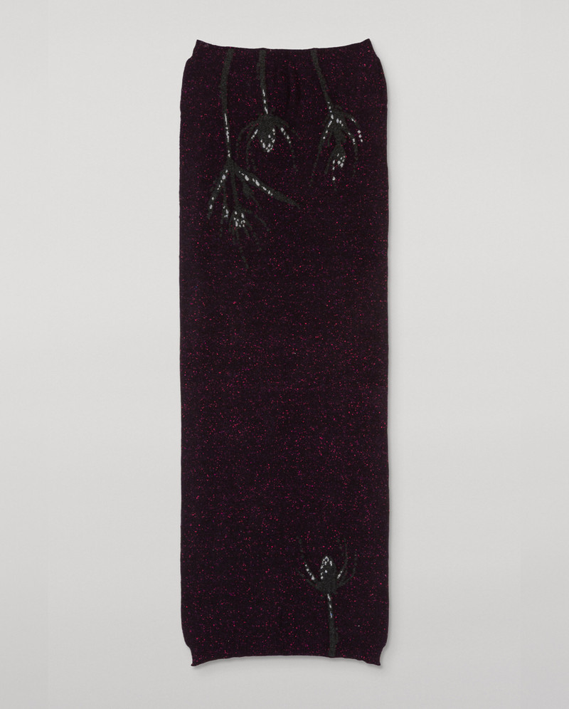 Wild Thistle Intarsia Purple Cashmere Wrap 3