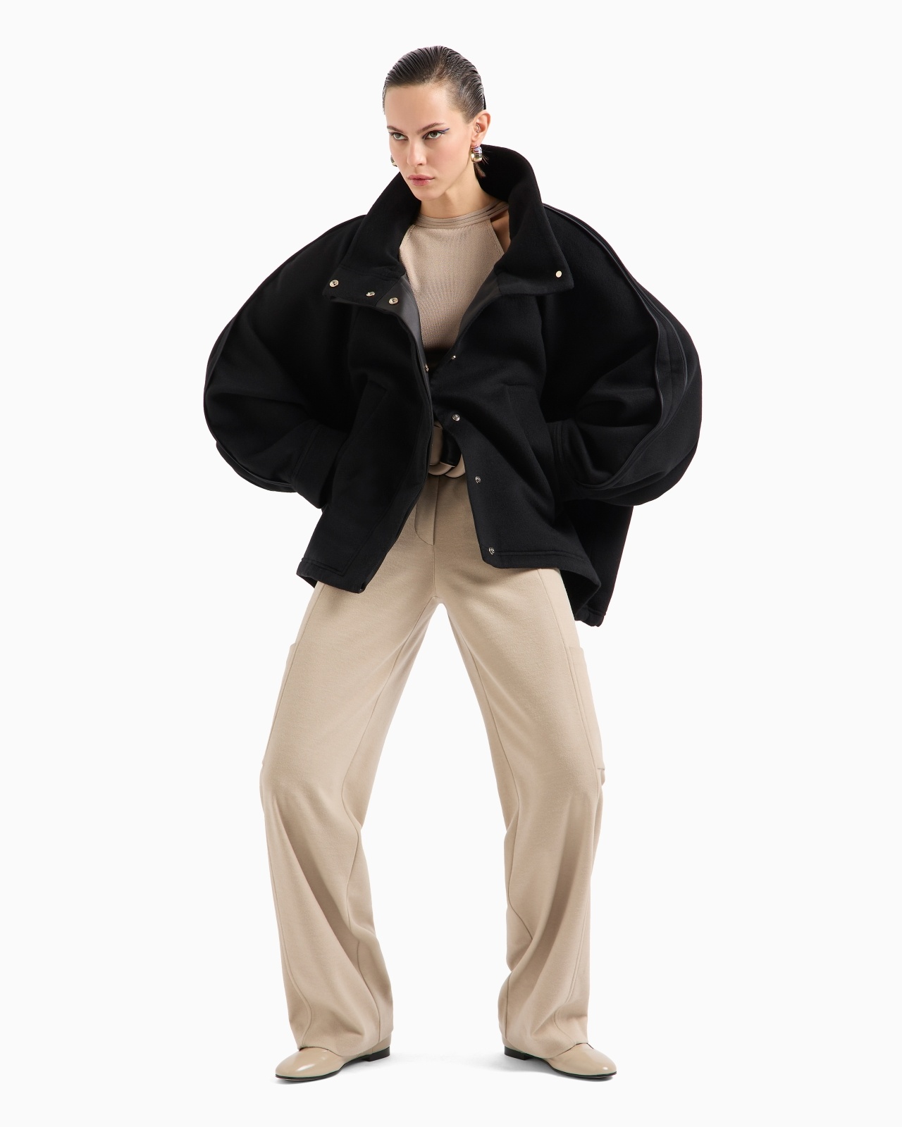 WOOL AND CASHMERE OVERSIZED BLOUSON - 2
