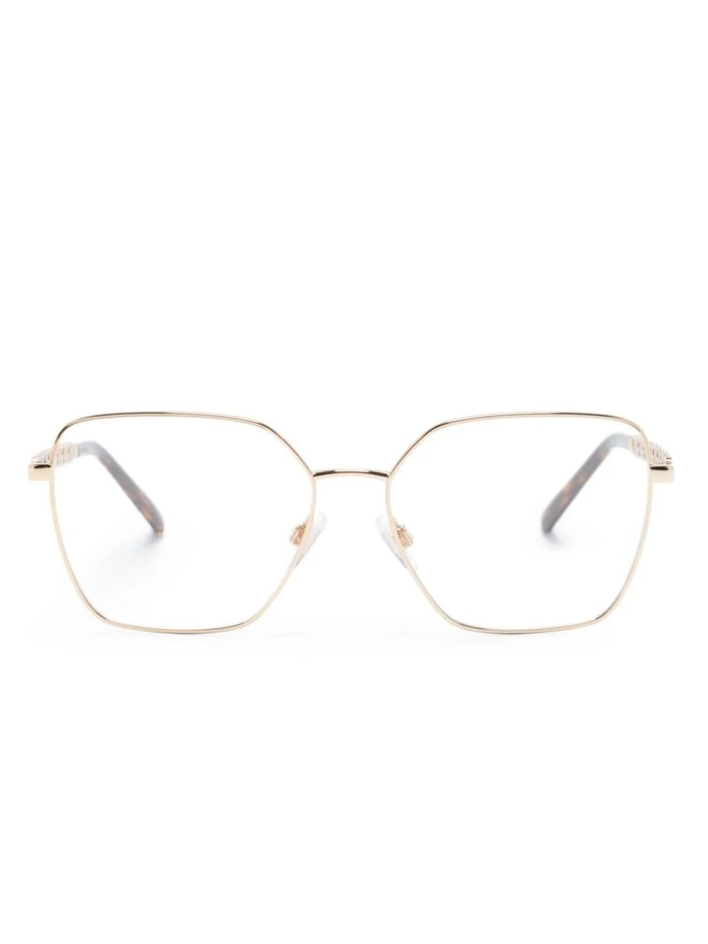 tortoiseshell-effect square-frame glasses - 1