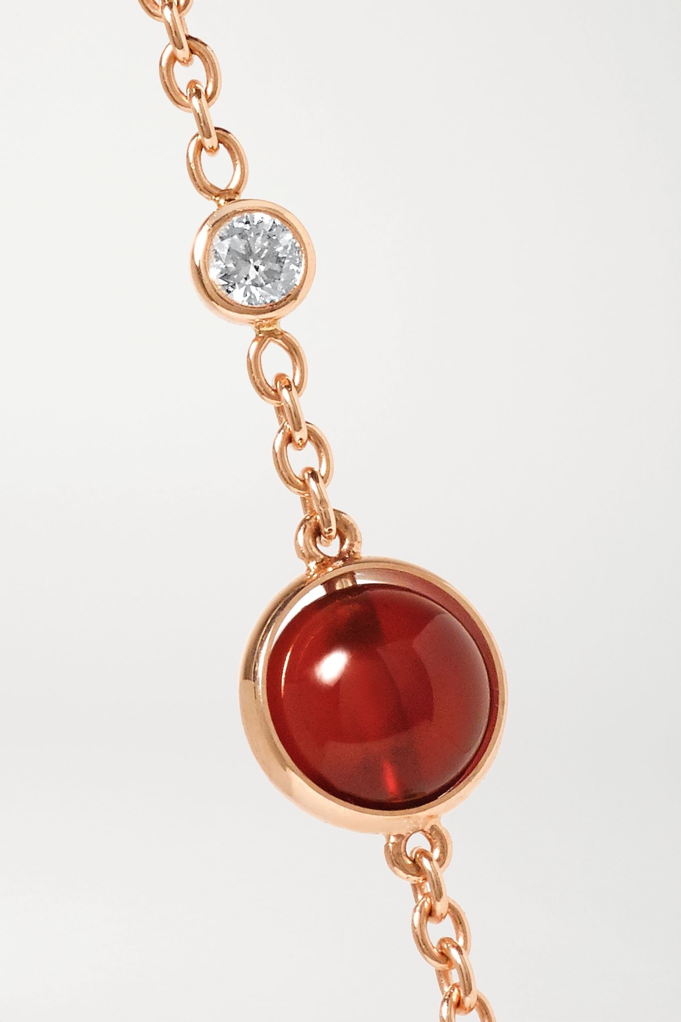 Possession 18-karat rose gold, carnelian and diamond bracelet - 4