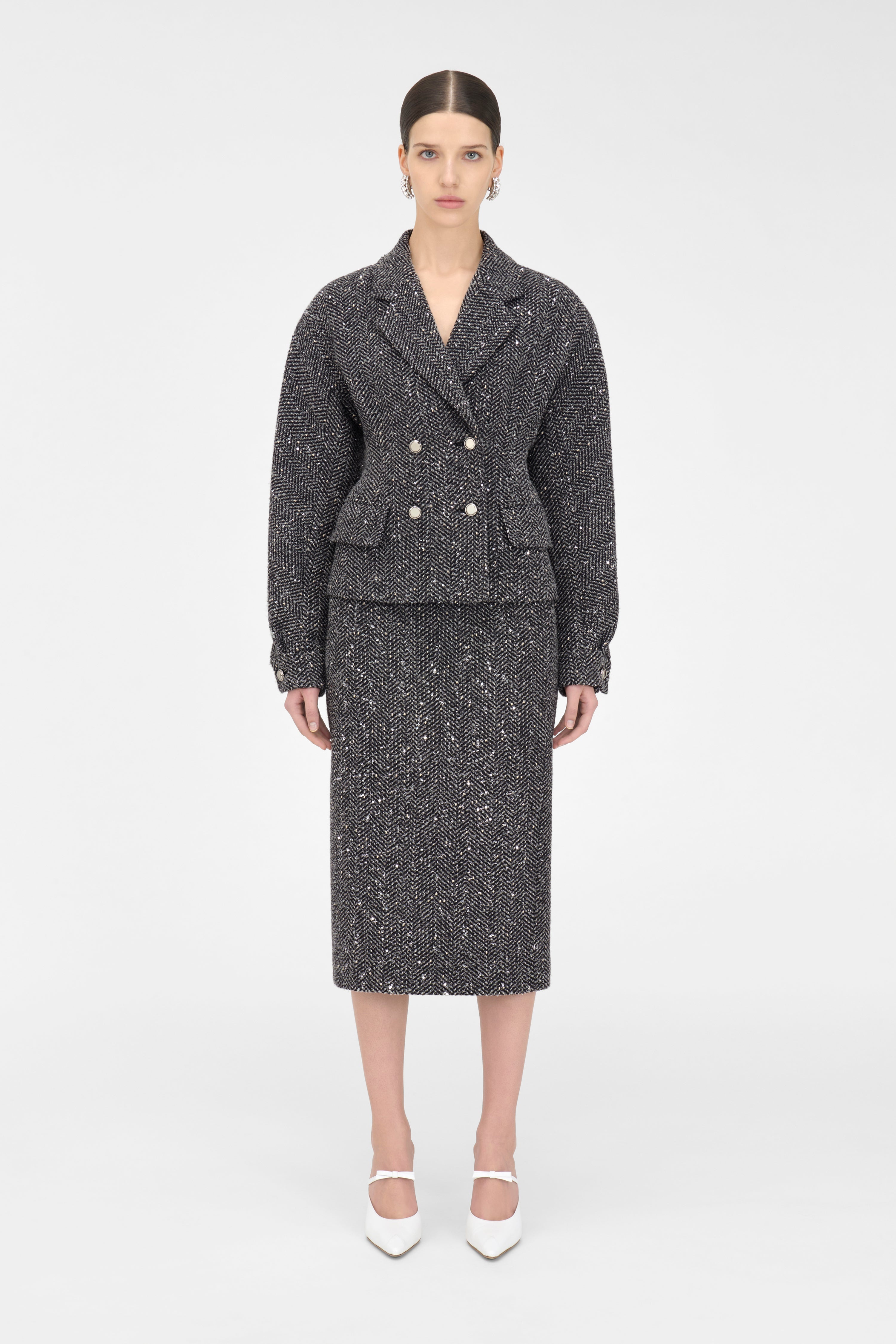 SEQUIN TWEED JACKET - 3