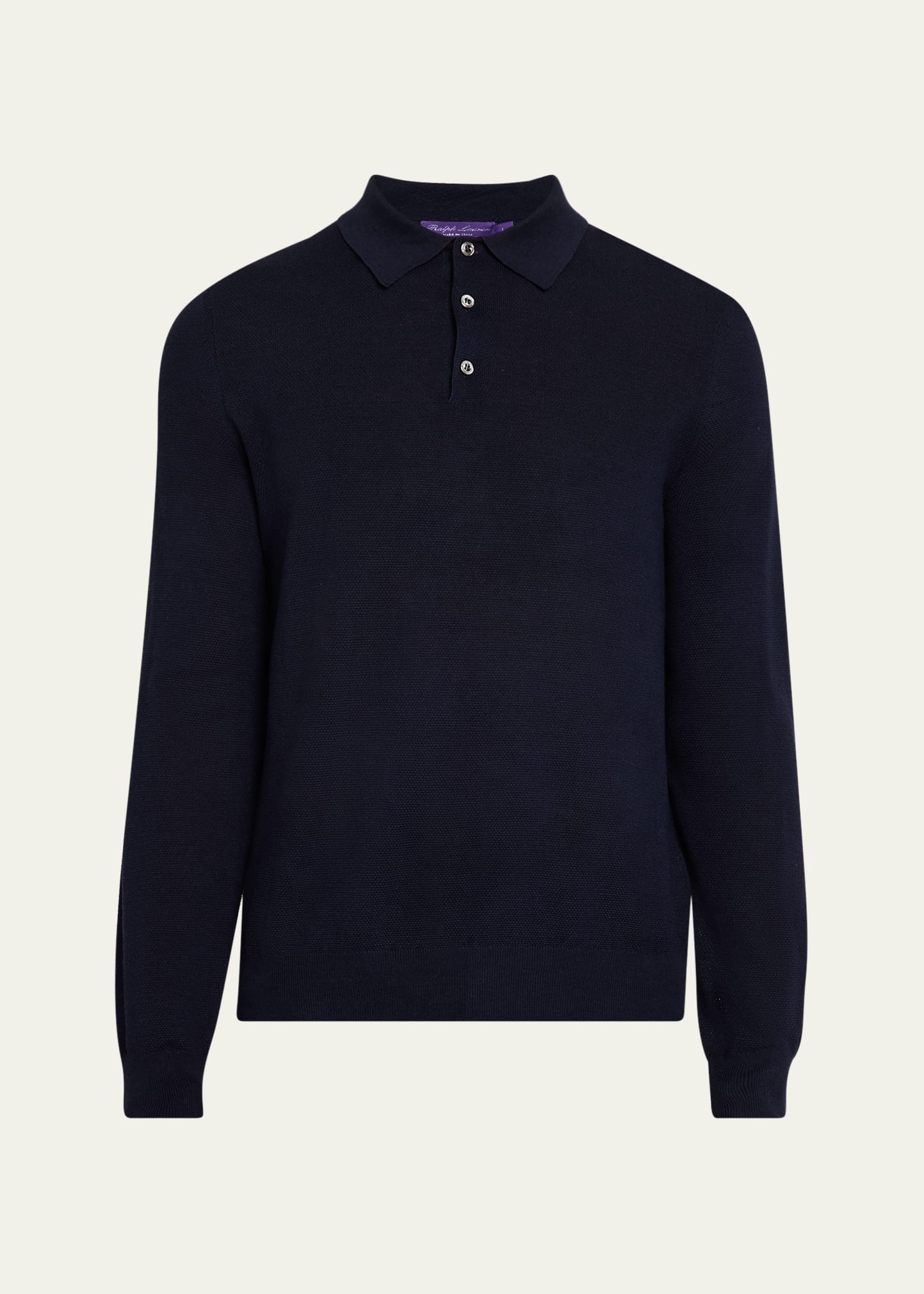 Men's Silk-Cotton Polo Shirt - 1