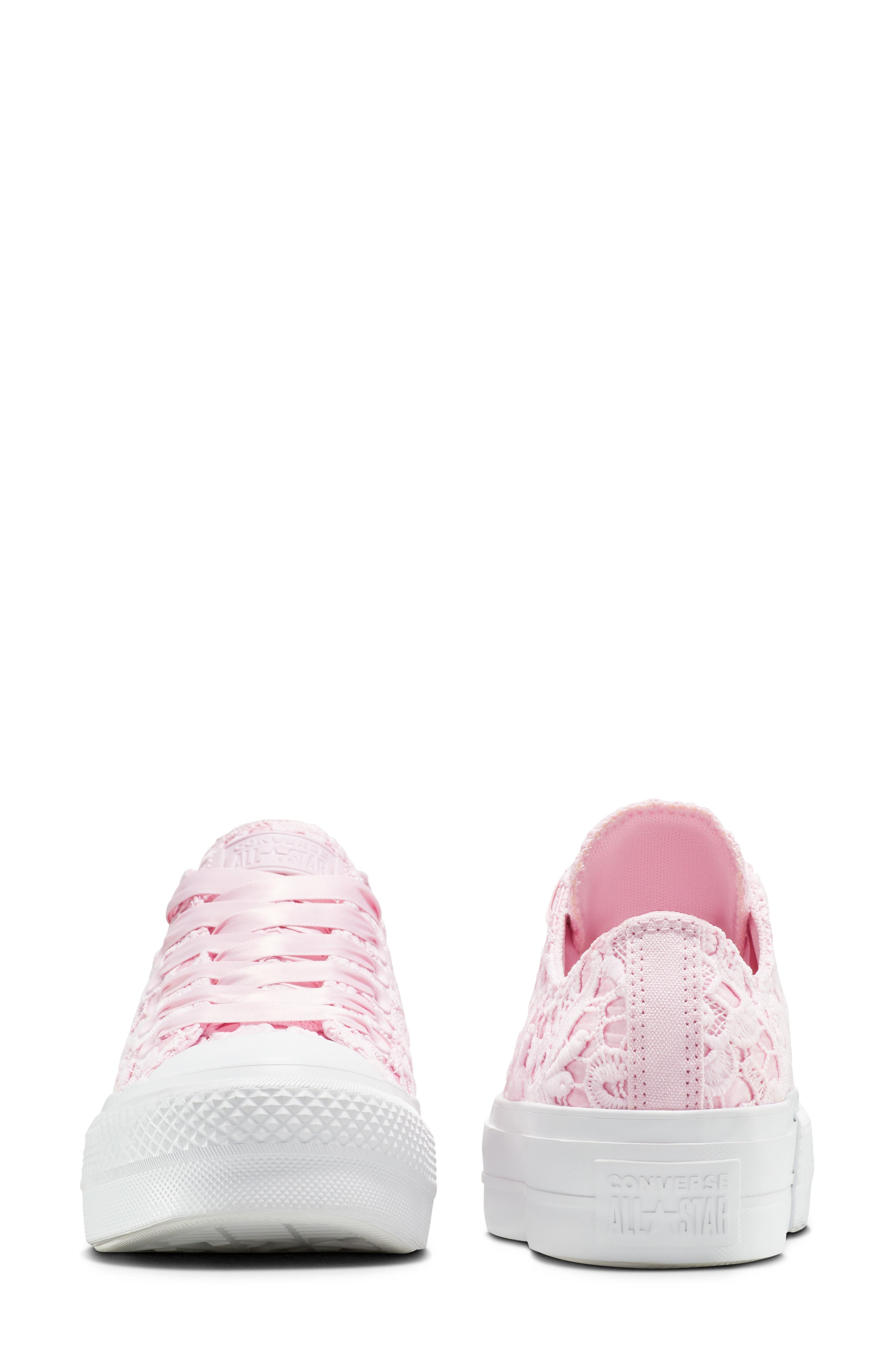 Converse Chuck Taylor® All Star® Woven Platform Sneaker in Summit Pink/white at Nordstrom - 5