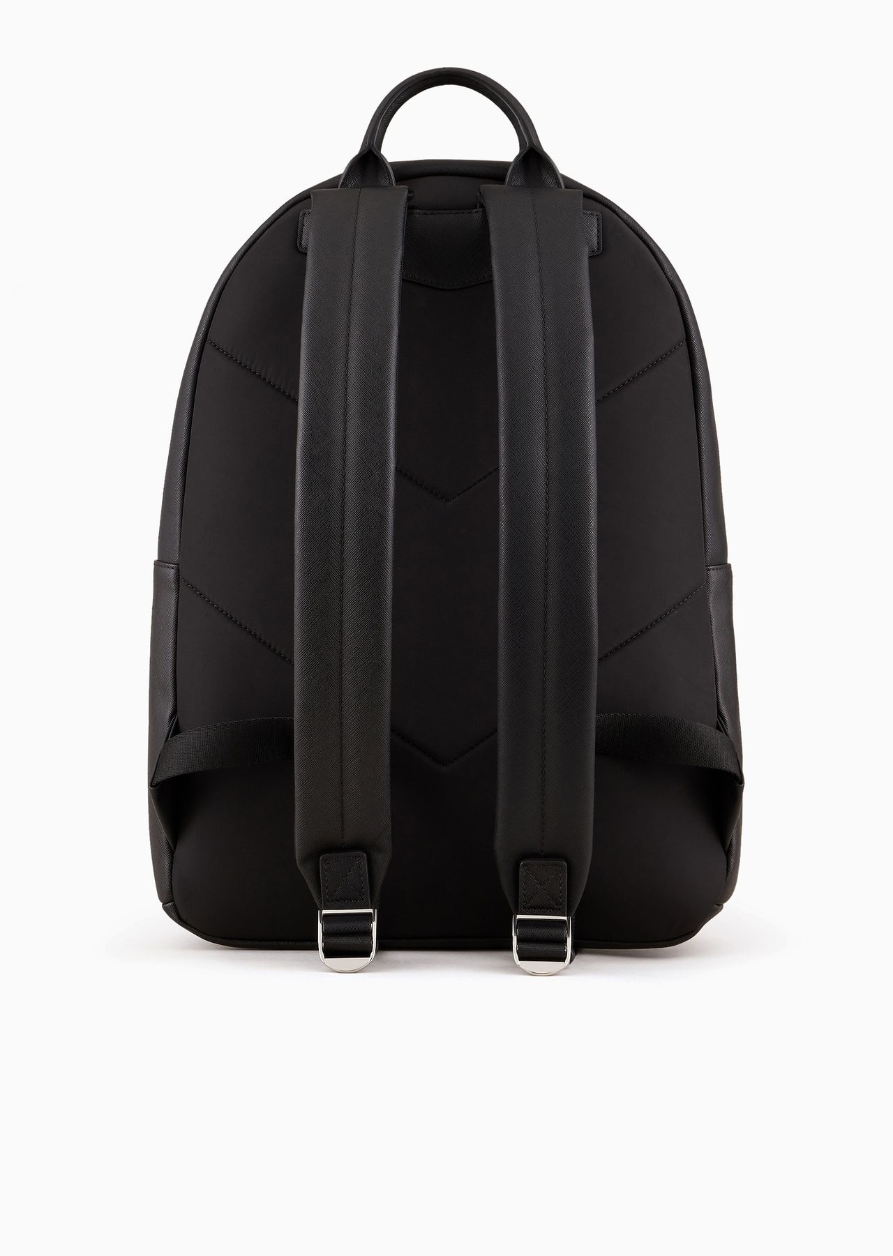 ASV regenerated Saffiano leather round backpack with eagle plate - 3