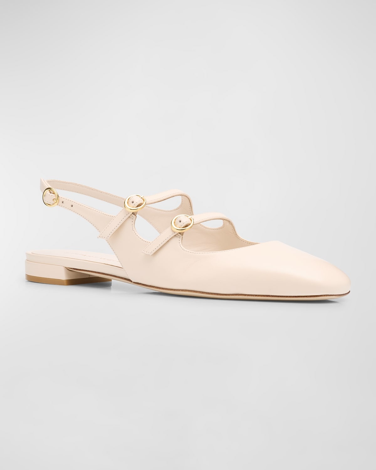 Benni Leather Mary Jane Ballerina Flats - 3