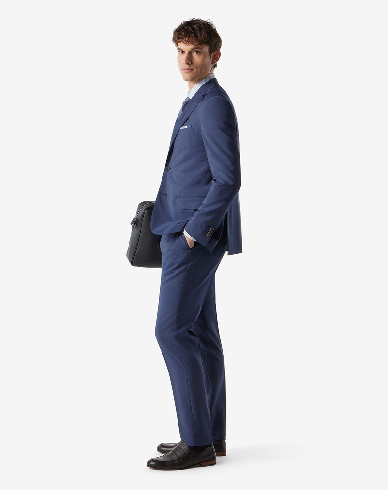 CORNELIANI Blue wool and mohair suit outlook