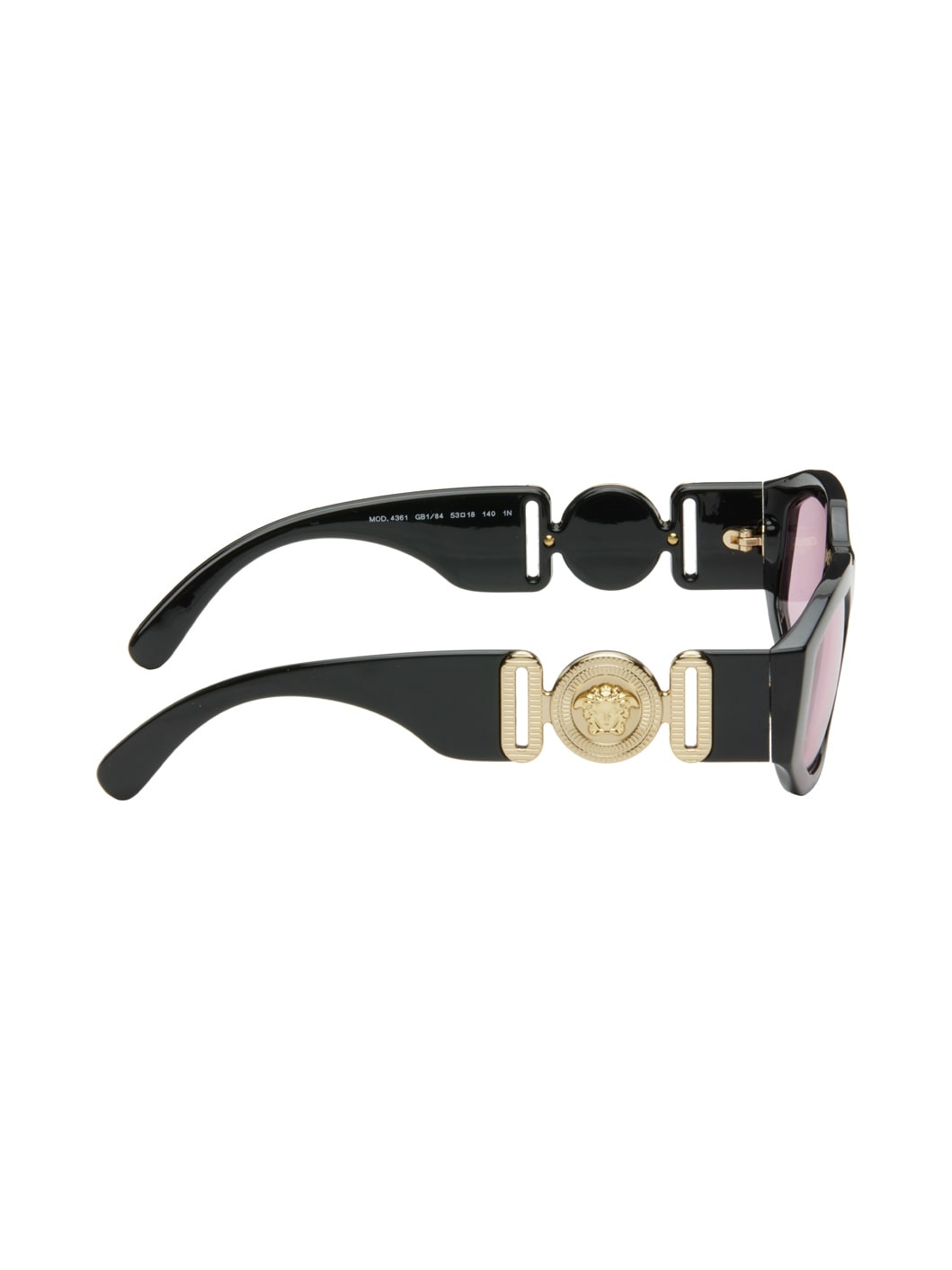 Black & Pink Medusa Biggie Sunglasses - 2