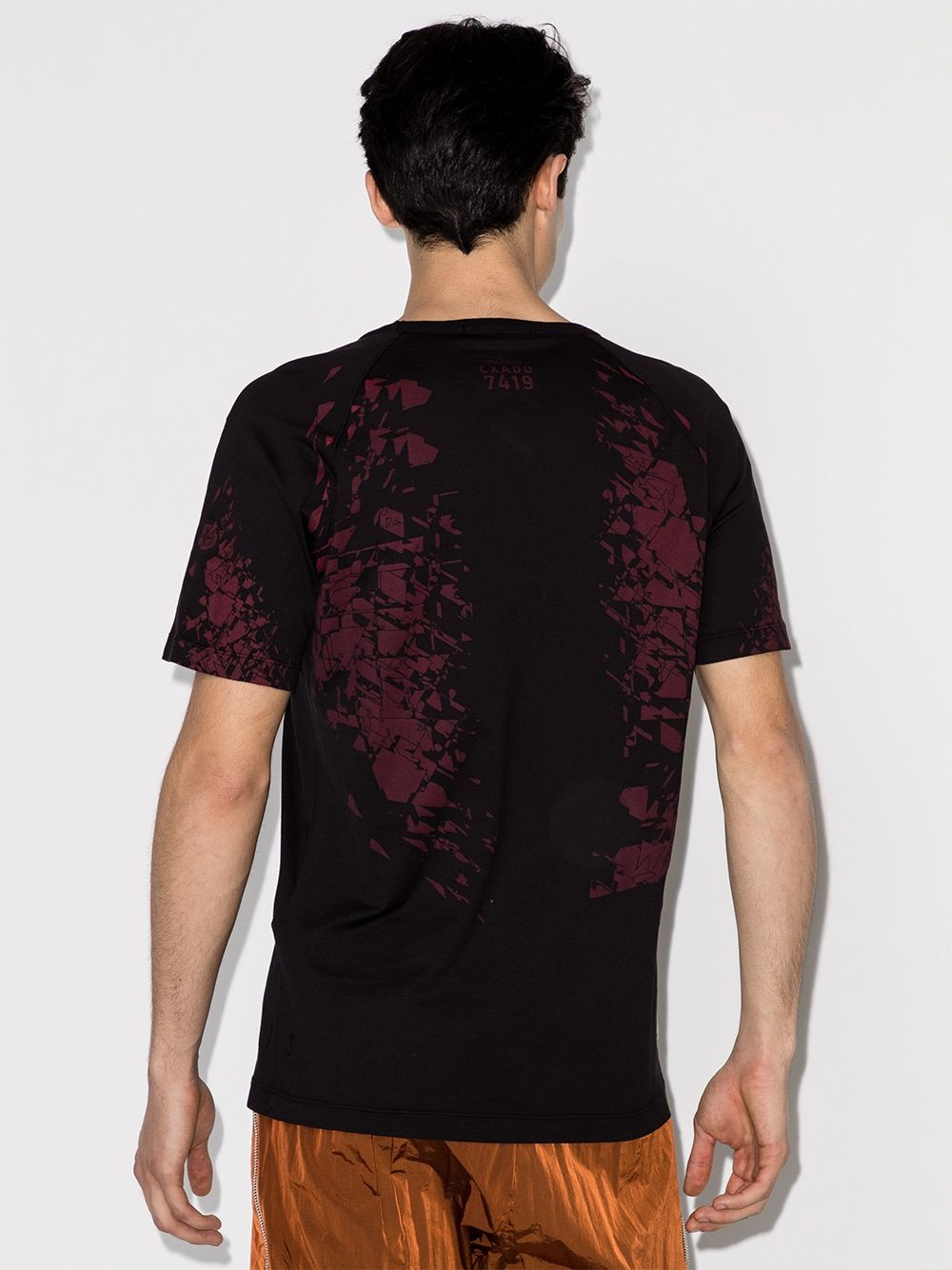 abstract-print crew-neck T-shirt - 3