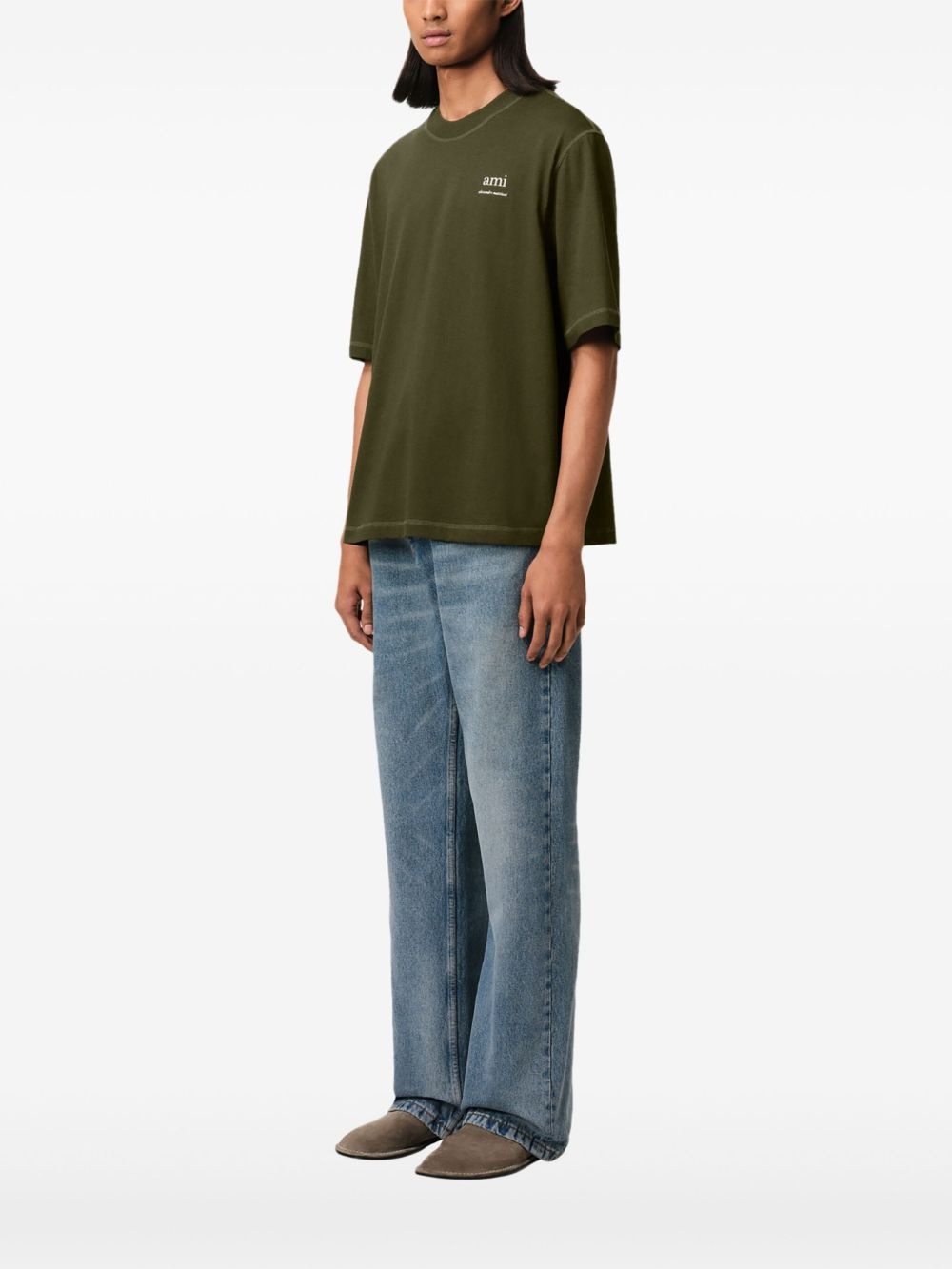 logo-embroidered T-shirt - 3