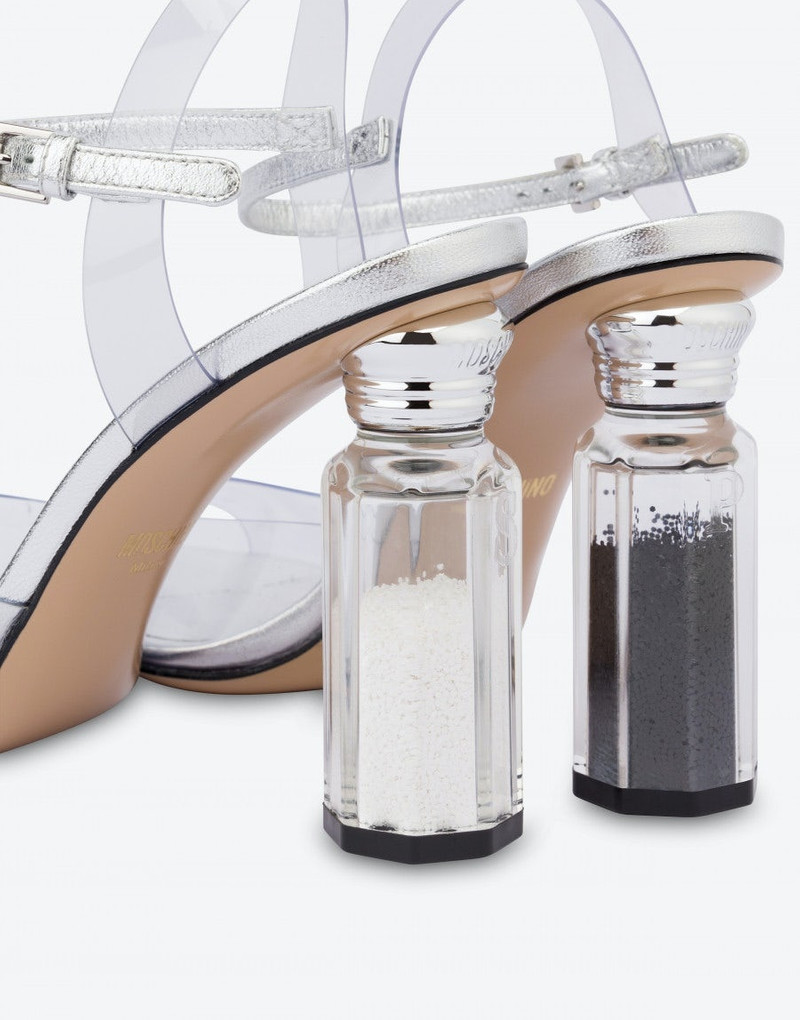 TRANSPARENT PVC SALT AND PEPPER SANDALS 4