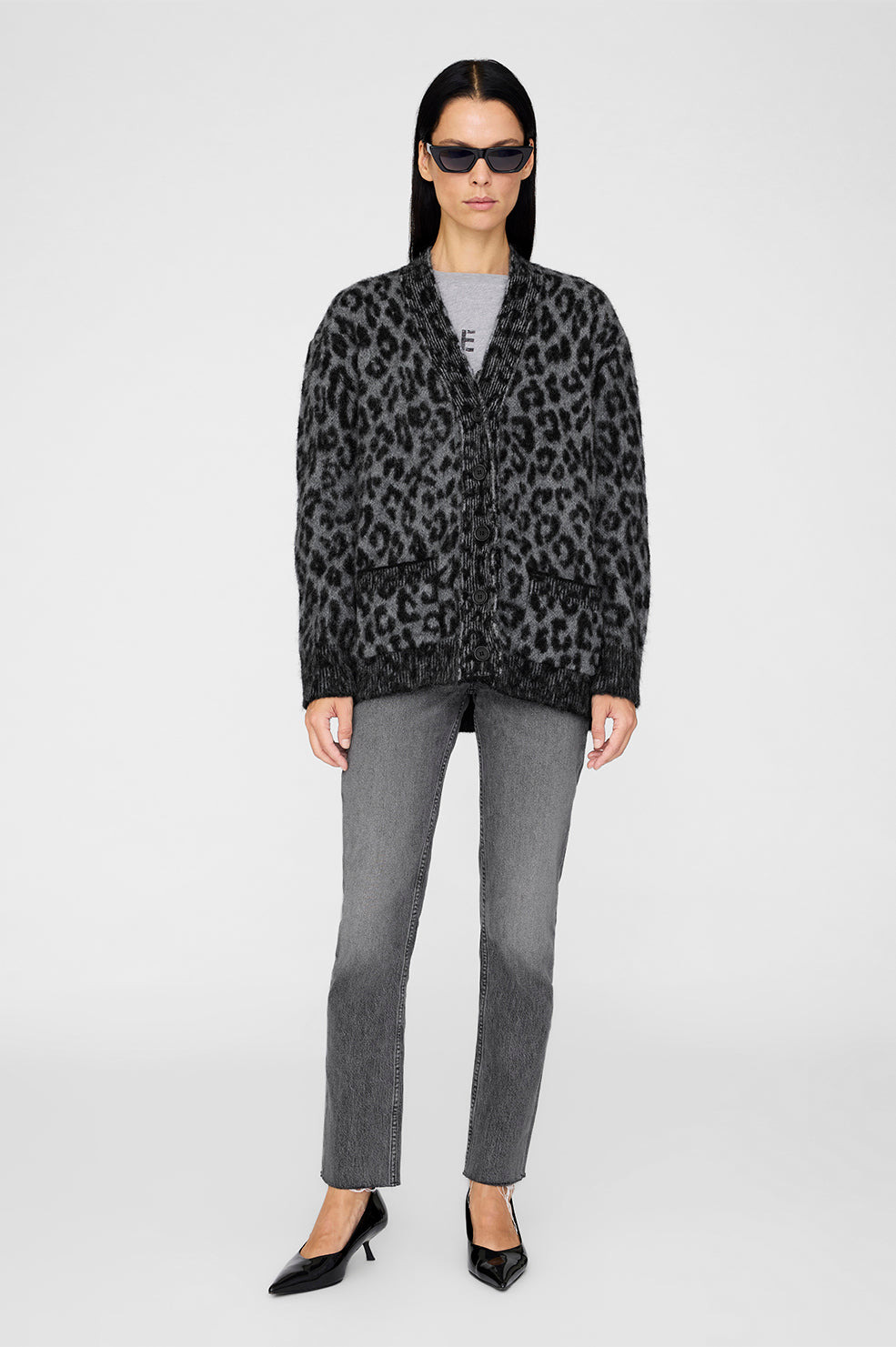 Banks Cardigan - Grey Leopard - 5