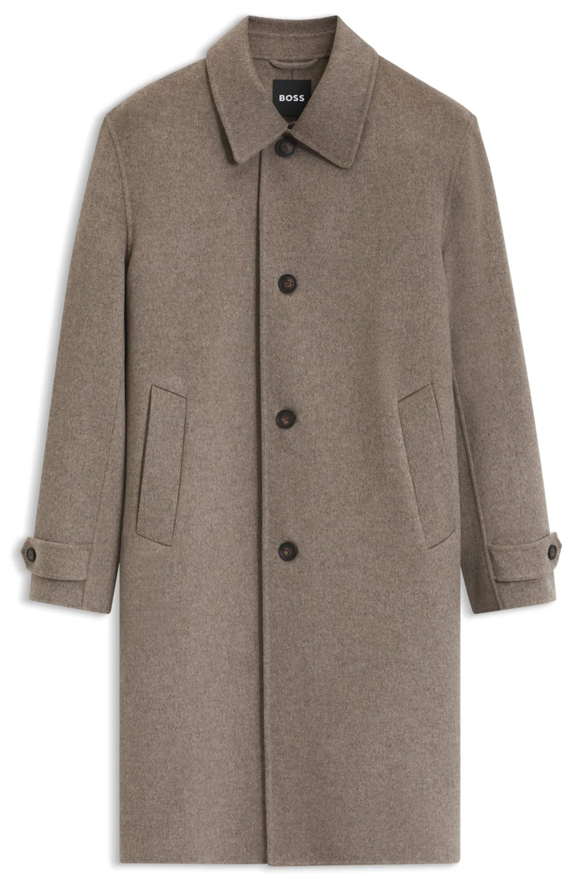 RELAXED-FIT COAT IN A MICRO-PATTERNED WOOL BLEND - 1