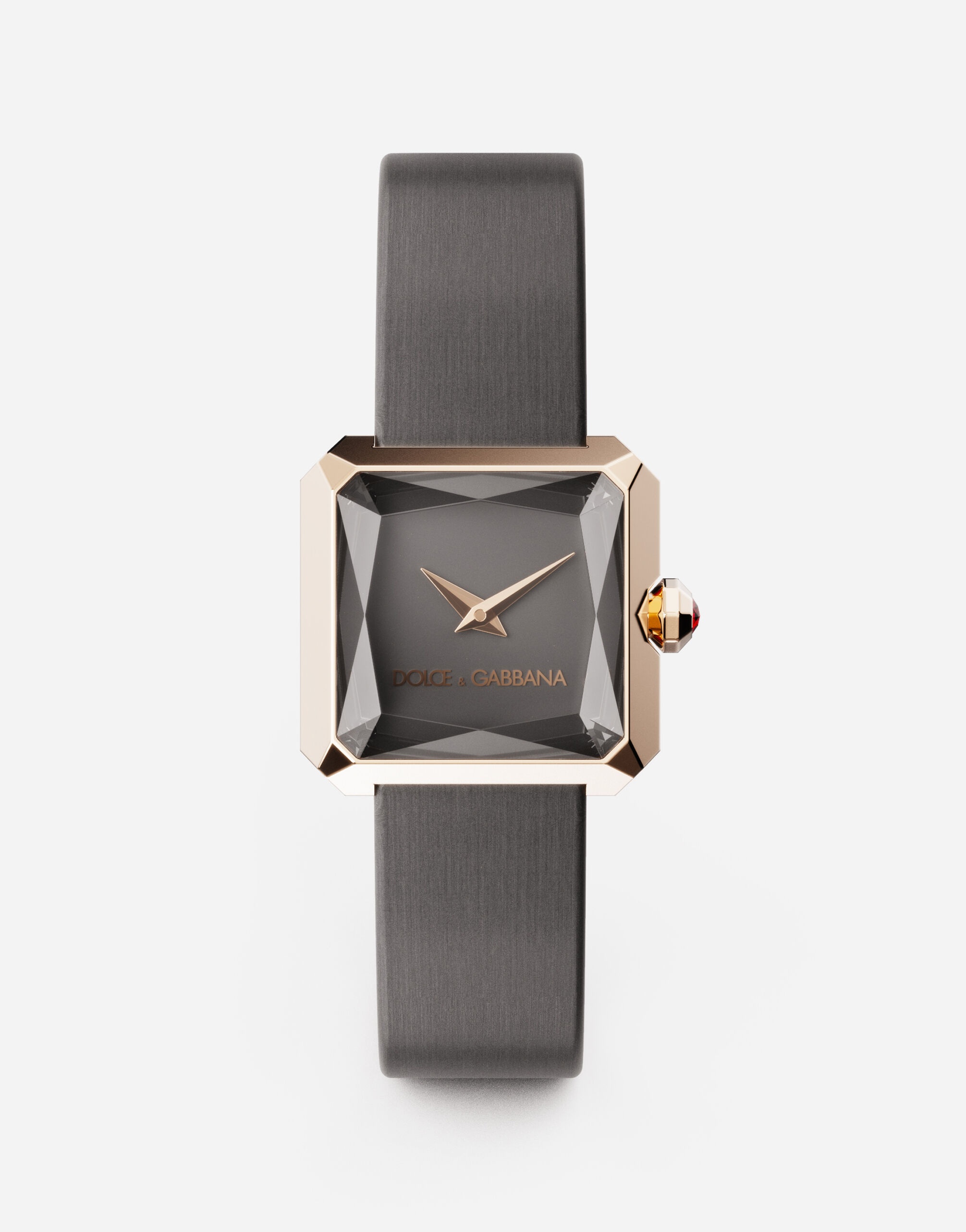 Gold watch with silk strap - 1