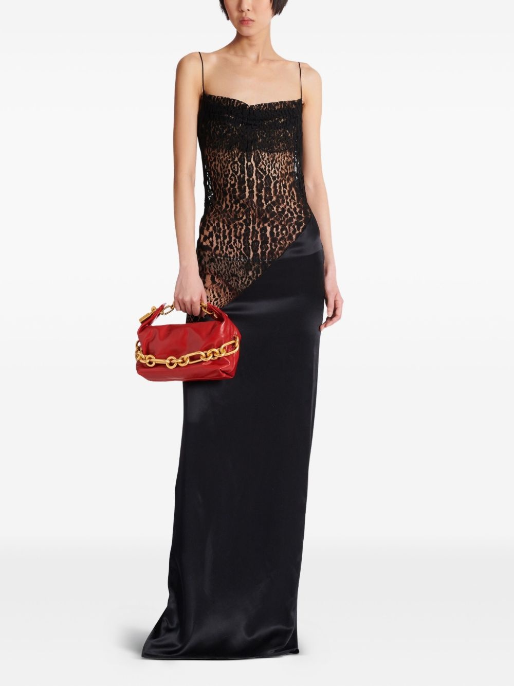 lace-embellished dress - 2
