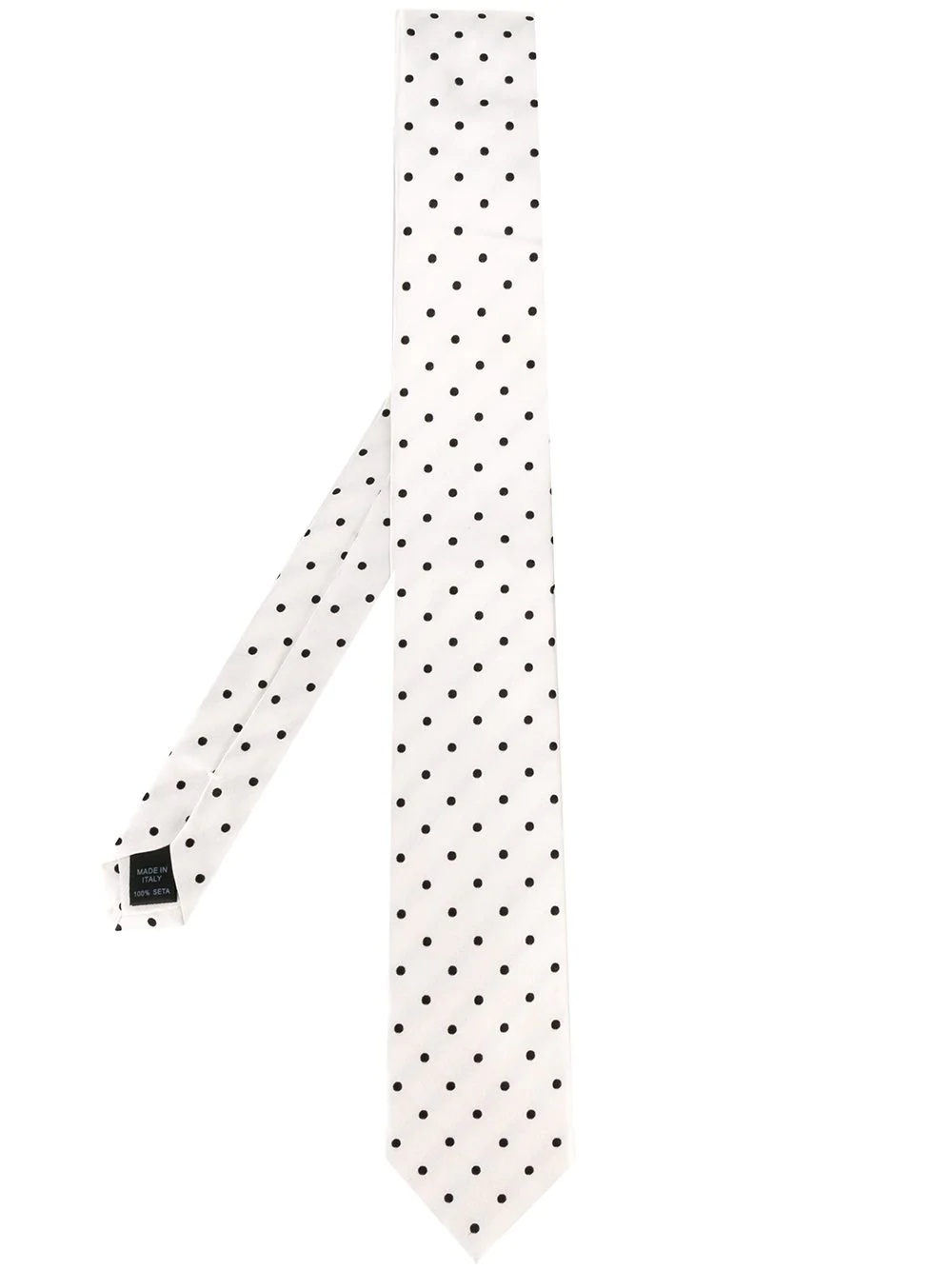 polka dot embroidered tie  - 1