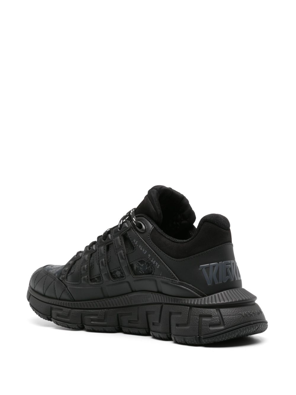 Trigreca Barocco-jacquard caged sneakers - 3