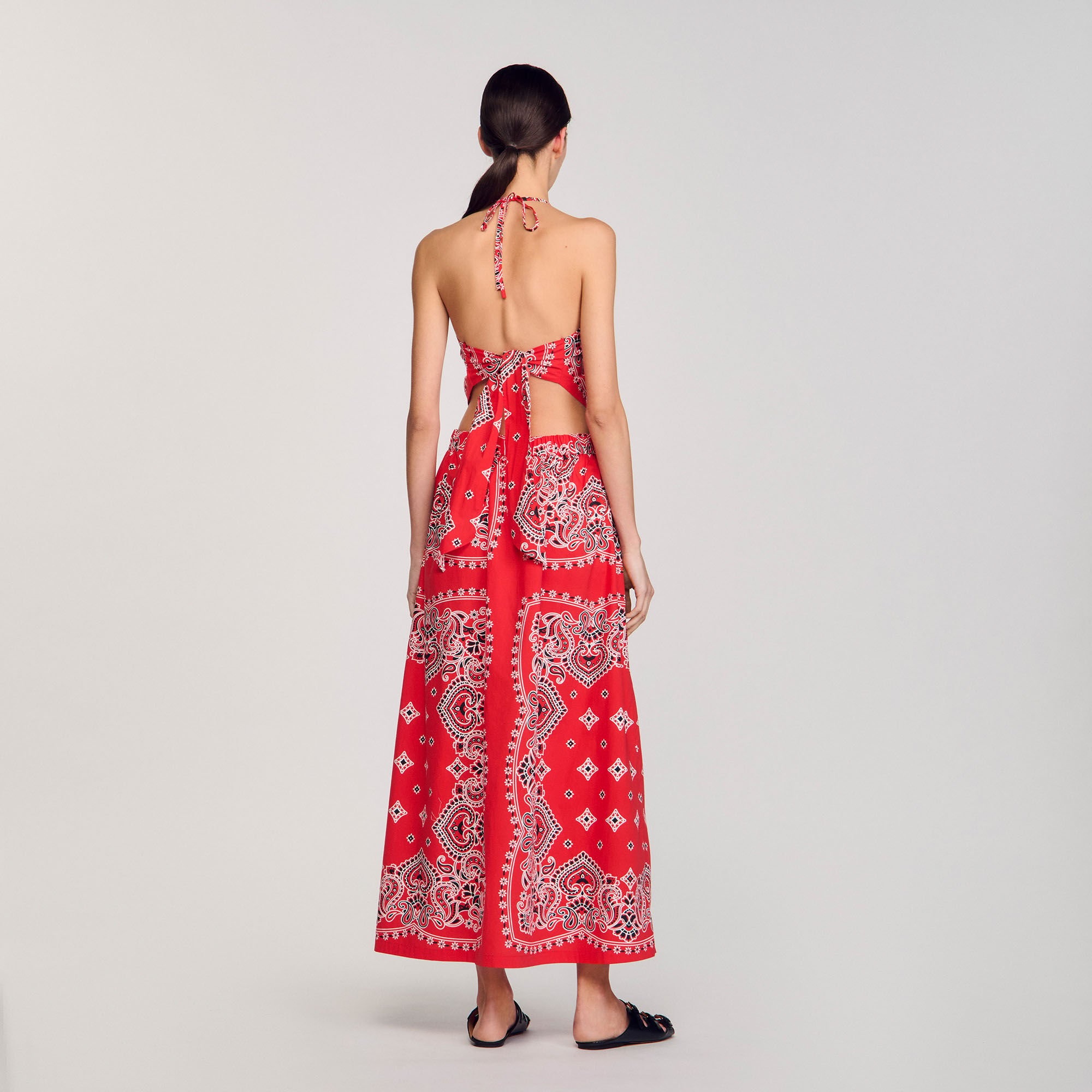 BANDANA-PRINT MAXI DRESS - 5