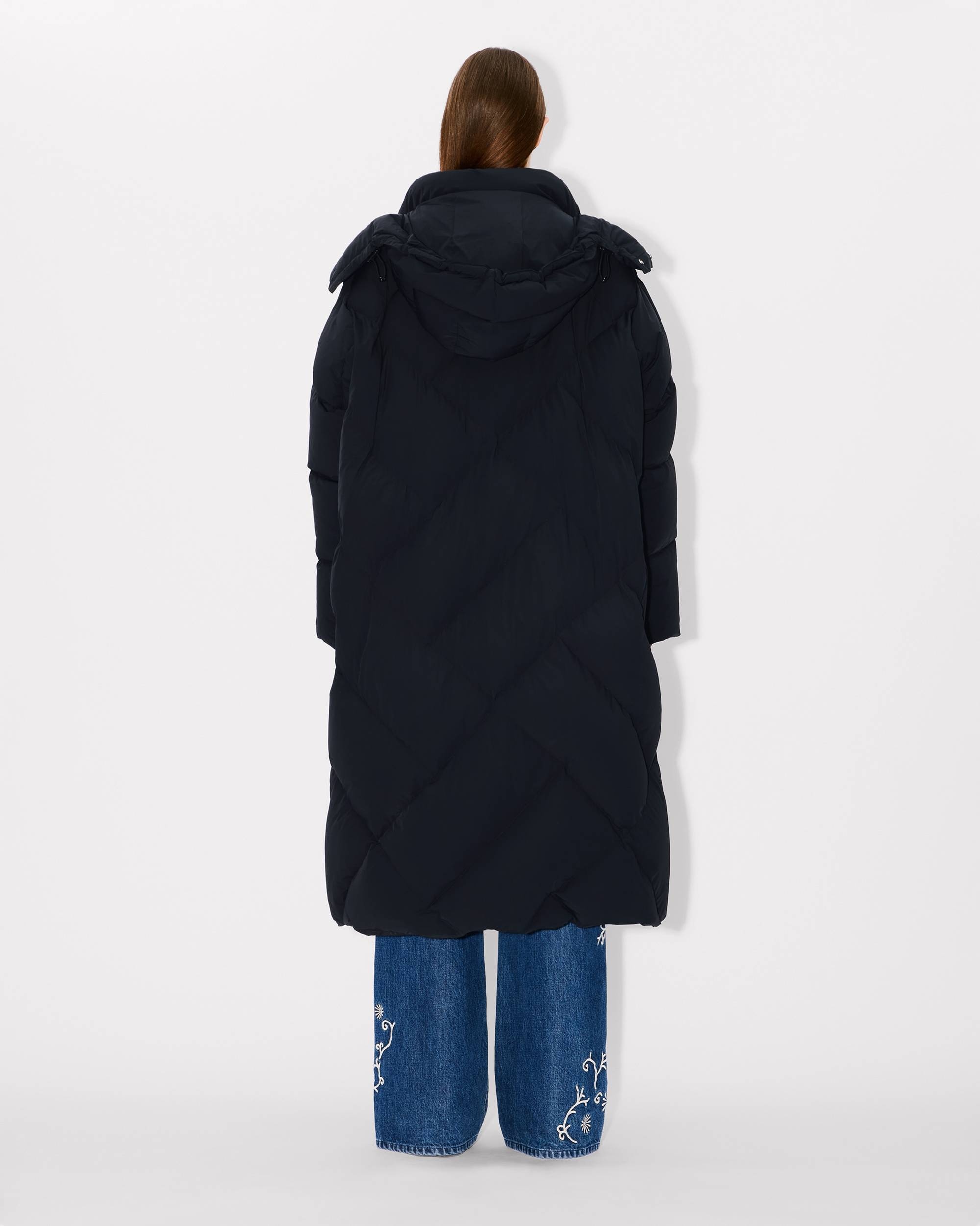 'KENZO Weave' long down jacket - 4