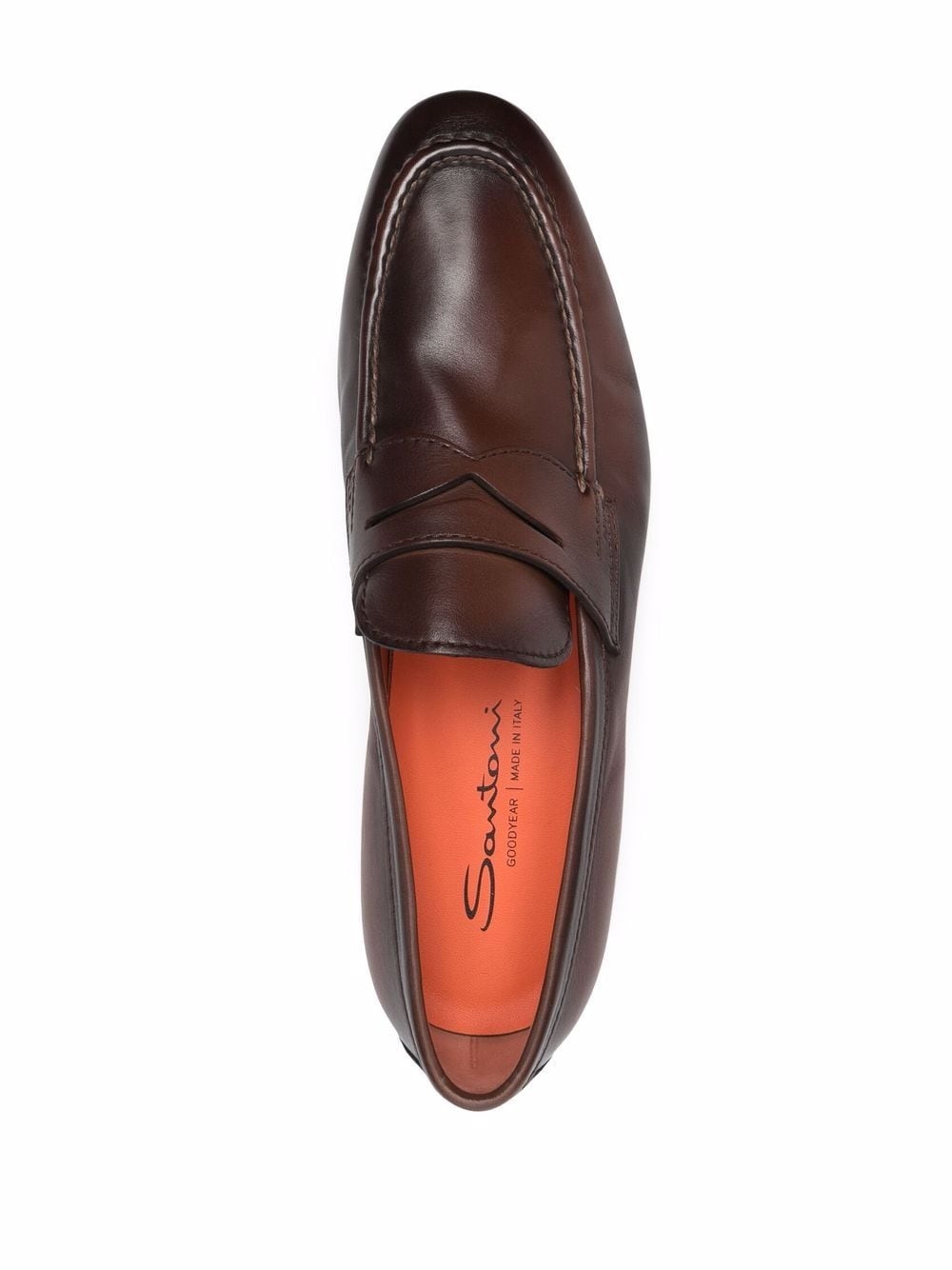 leather flat loafers - 4